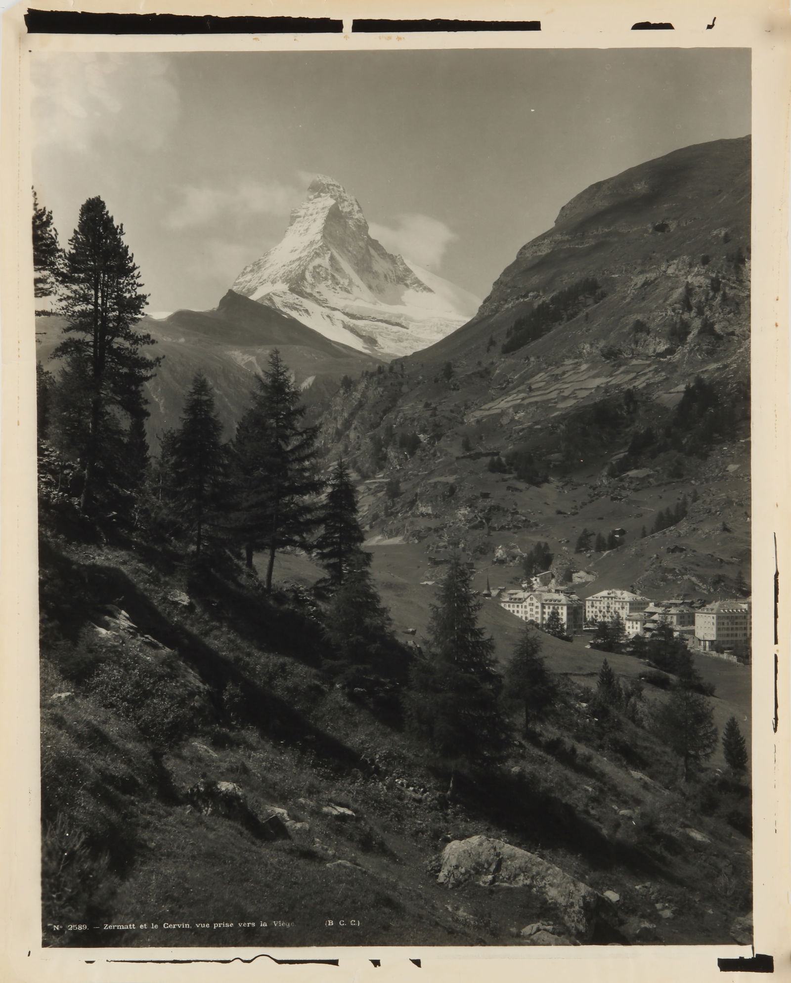 Uknown Photographer Alpine Views [Switzerland], c.1870s-1900s: Uknown Photographer Alpine Views [Switzerland], c.1870s-1900s A group of 4 carbon prints, image/sheet size 39 x 49cm (smallest) to 52cm x 42cm (largest), including a print depicting the Matterhorn,
