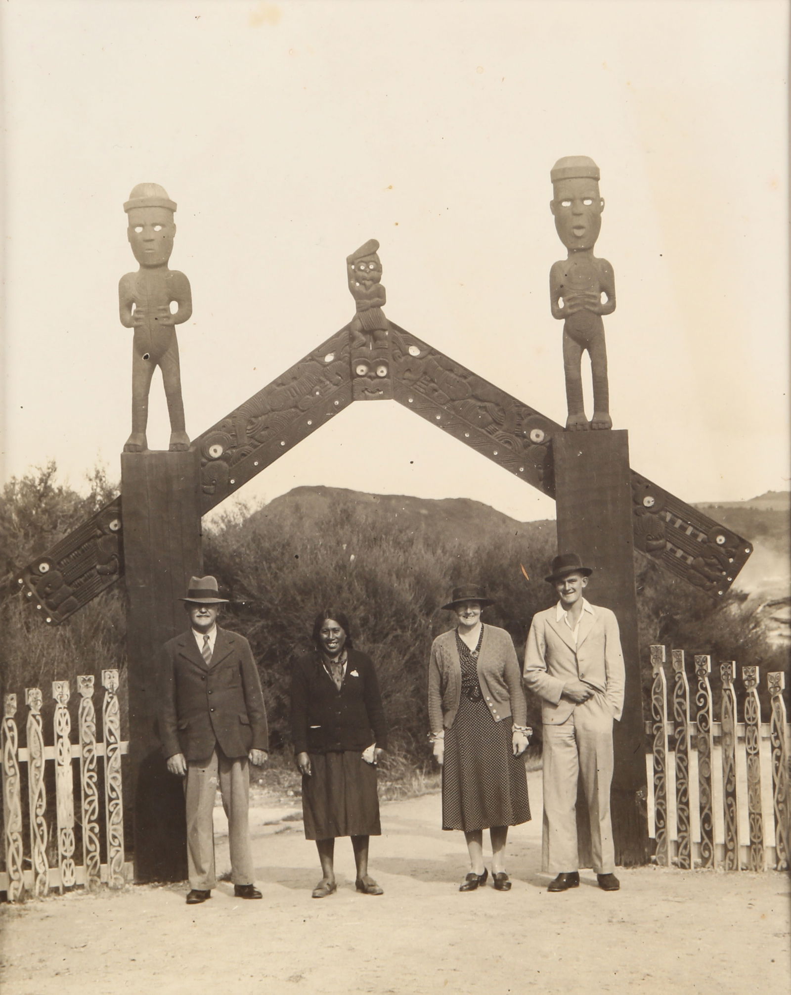 Various Photographers, early 20th century New Zealand Interest: Various Photographers, early 20th century New Zealand Interest A group of five silver and bromide prints depicting early 20th century New Zeland landscapes and portraits, comprising: a group
