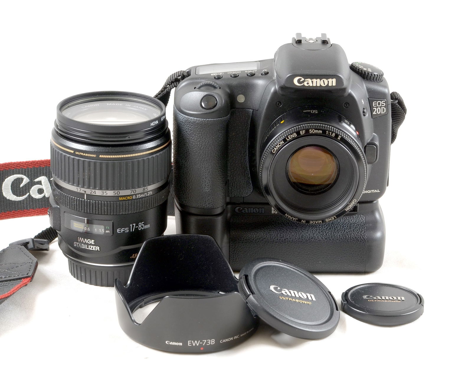 Canon EOS 20D Digital SLR Outfit. Including Canon 50mm f1.8 & EF-S 17-85mm IS lenses. (1 of 2)