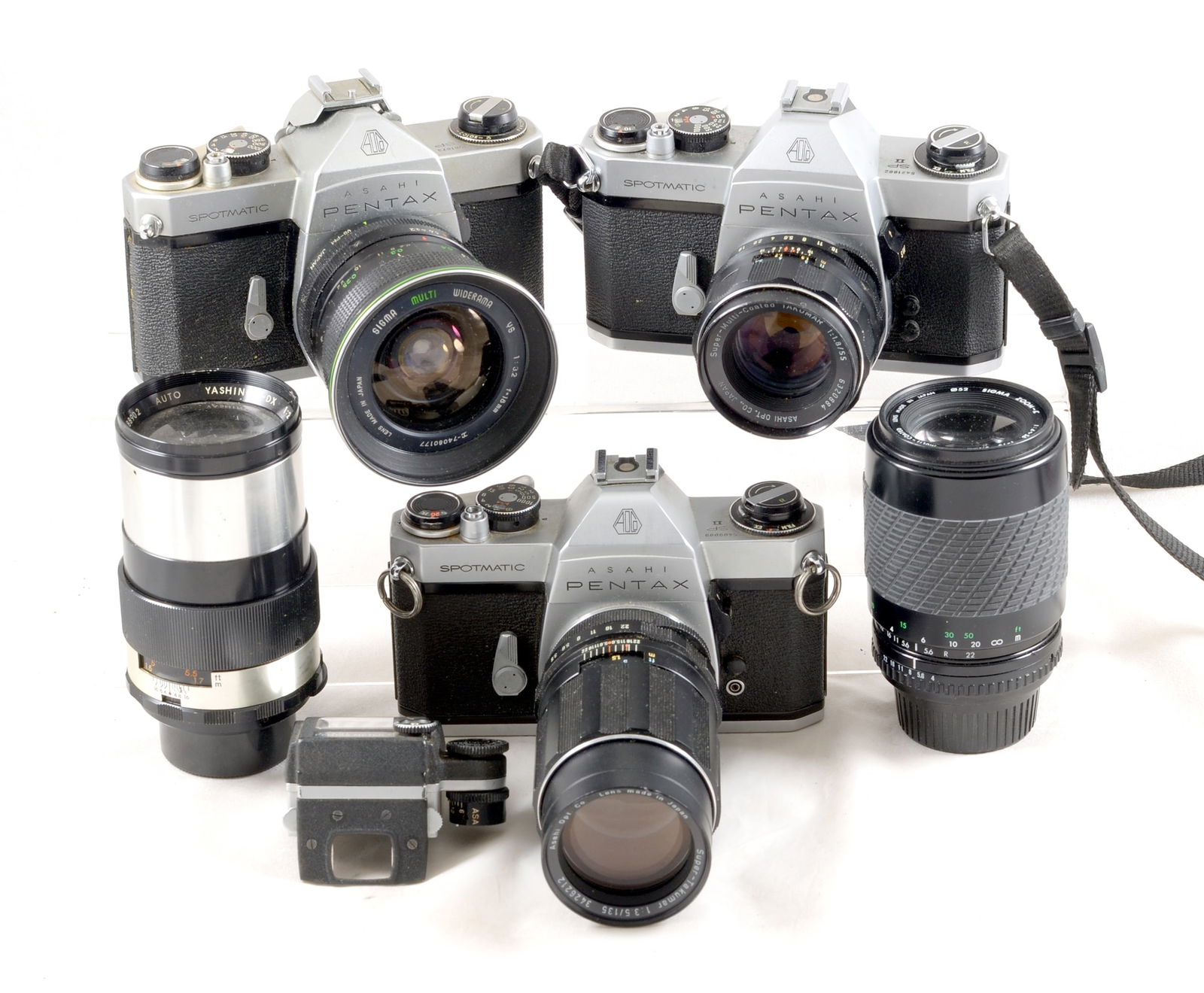 Pentax Spotmatic SP & SPII Cameras. With Sigma 18mm and other lenses. (1 of 1)