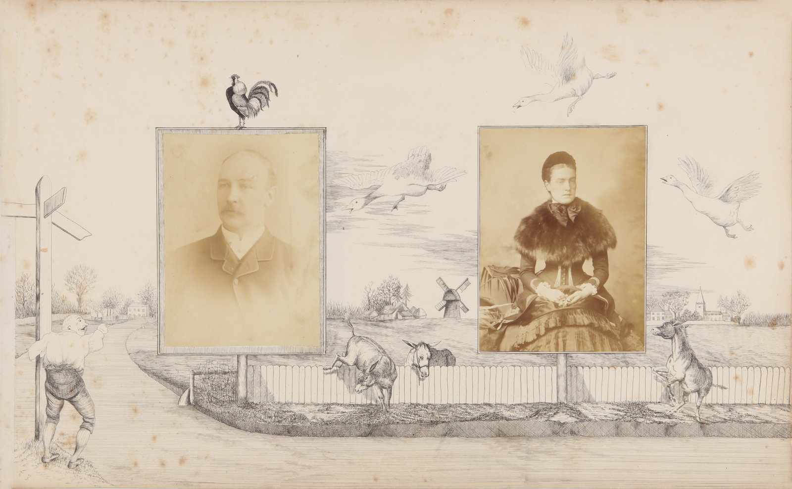 Victorian Photomontage Album pages, c. 1880 - 5