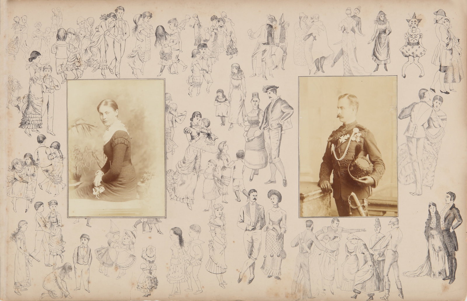 Victorian Photomontage Album pages, c. 1880 - 9