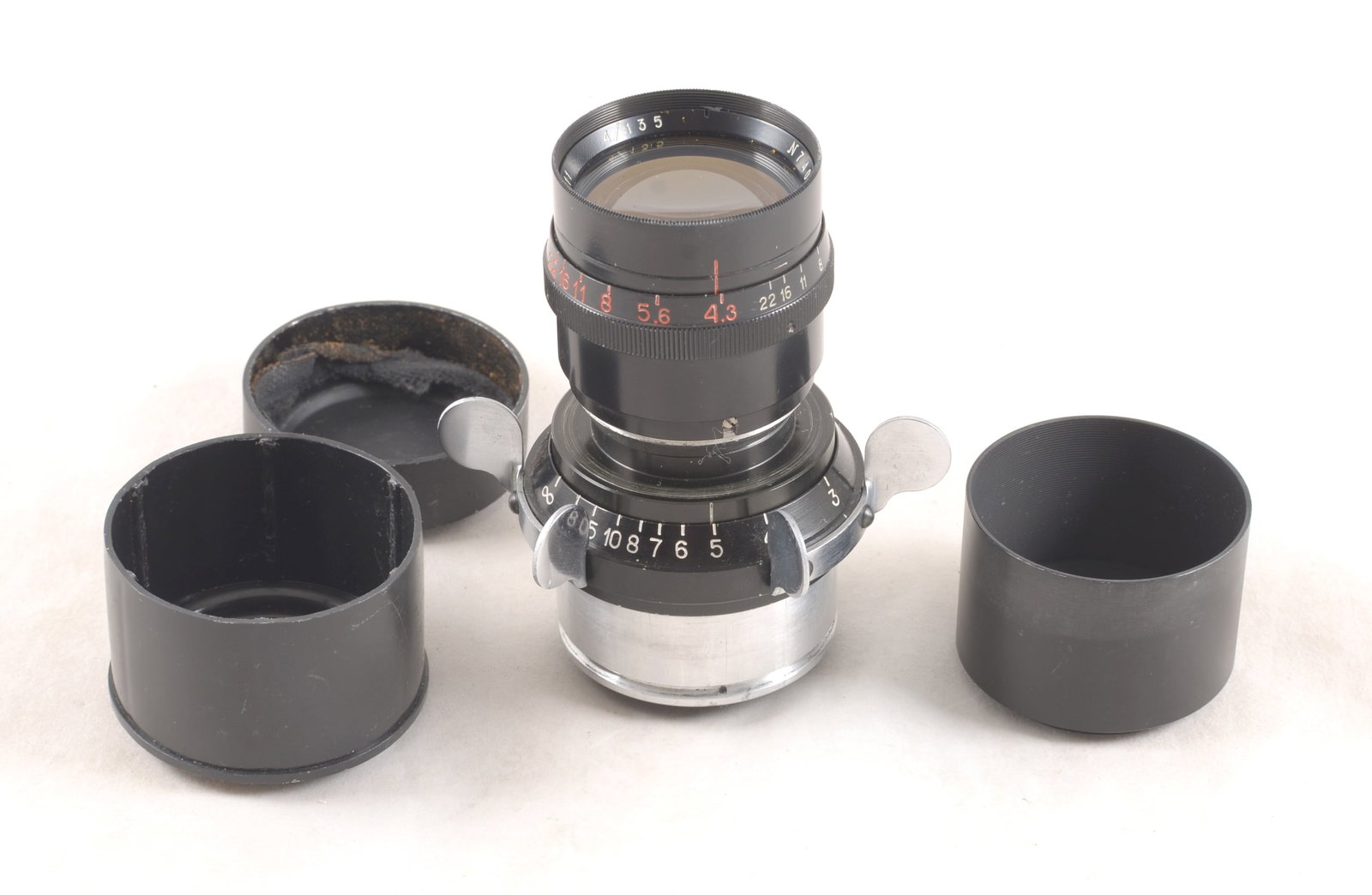 Arriflex Cine Mounted Jupiter 11 135mm f4 Lens Head.: Arriflex Cine Mounted Jupiter 11 135mm f4 Lens Head. #7401737. Signs of light use. Effective maximum aperture looks to be slightly reduced to f4.3. With caps.