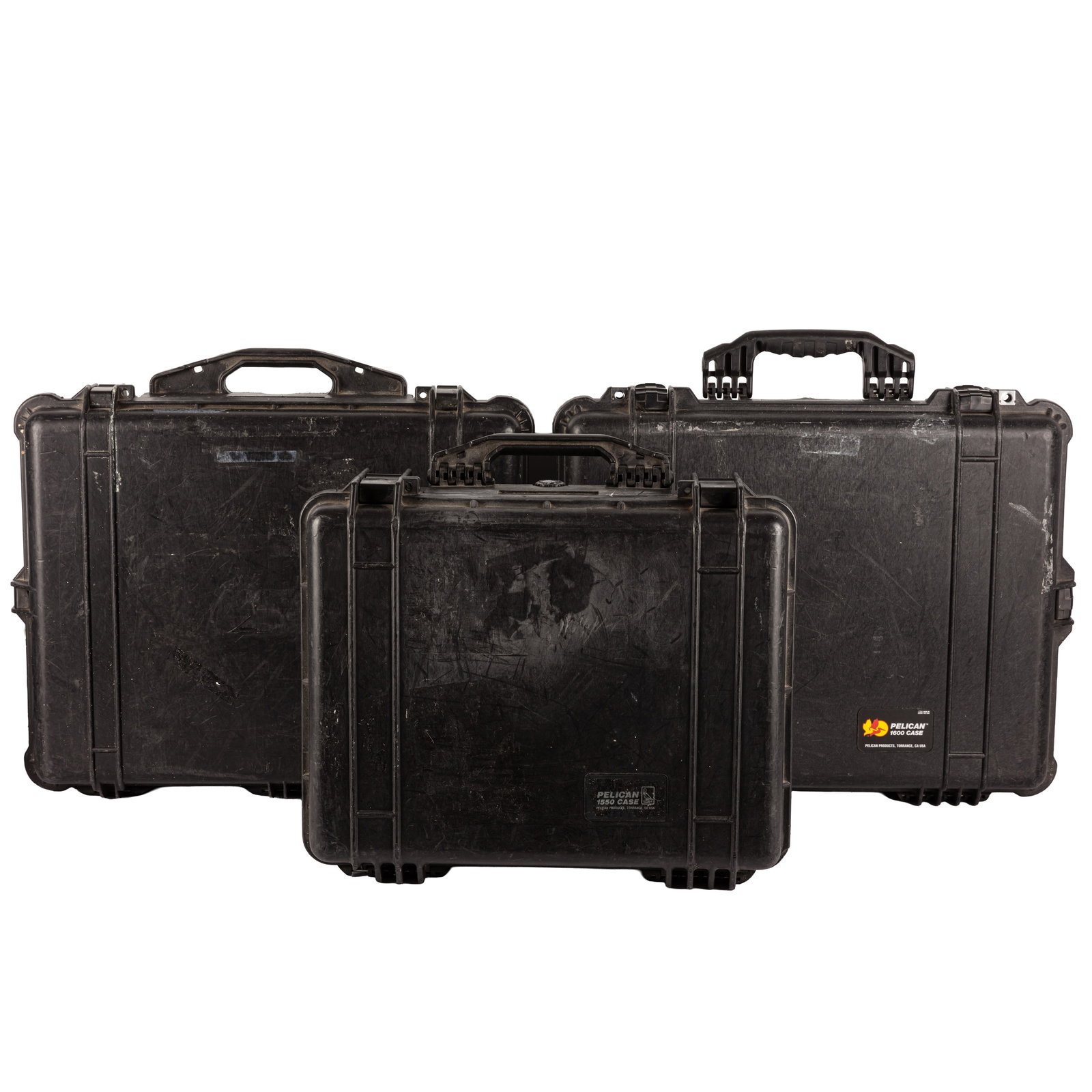 Peli Three Peli Protector Cases: Peli Three Peli Protector Cases Two Peli 1600 Protector Cases Width: 60cm Height: 48cm Depth: 22cm One Peli 1550 Protector Case Width: 52cm Height: 41cm Depth: 22cm