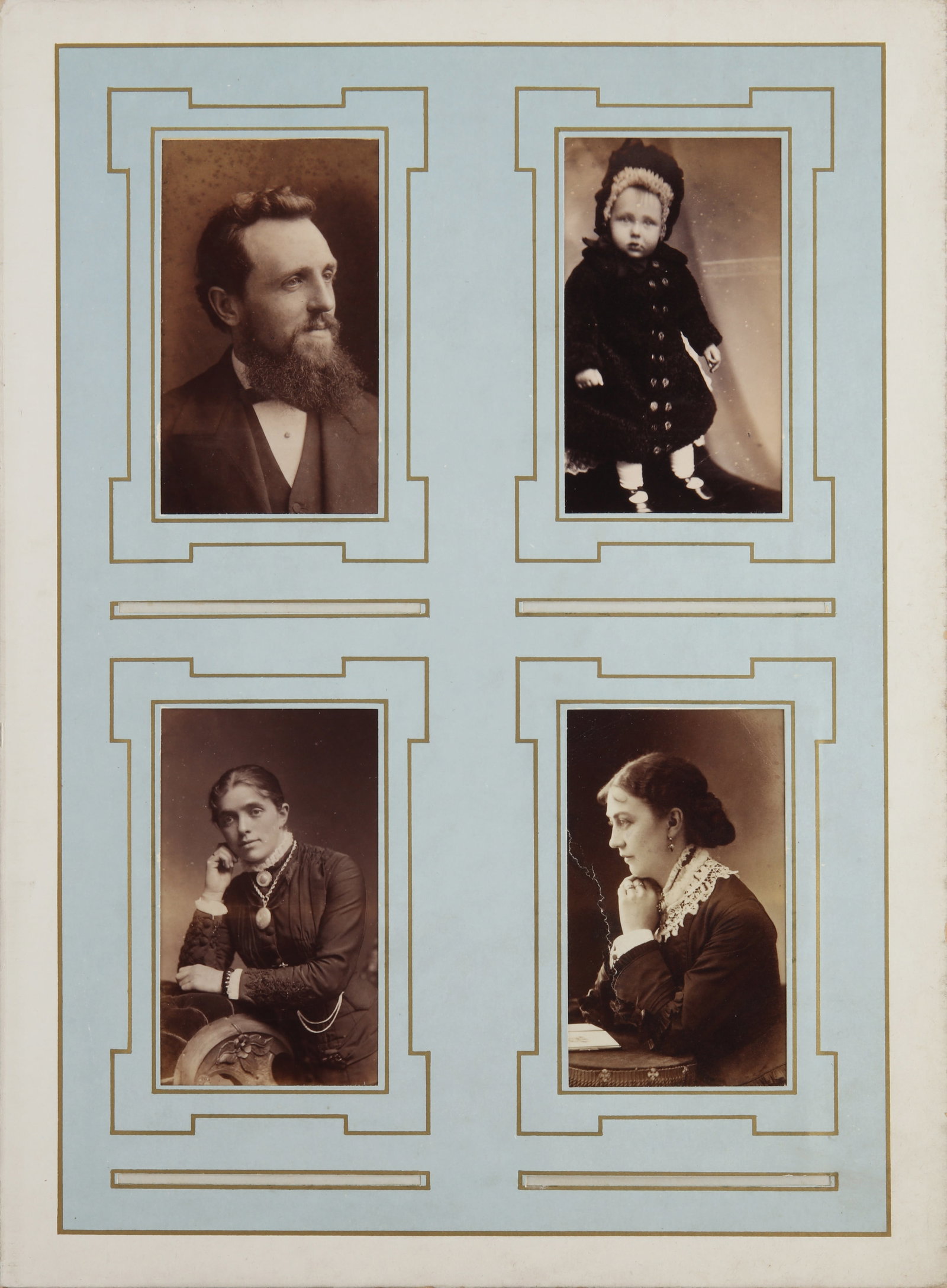 Portraiture Interest c.1880s -1900s: Portraiture Interest c.1880s -1900s An album of approx. (90) cartes-de-visite and cabinet cards, image size 8.5 x 5cm (smallest) to 14x10cm (largest), by various photographers' studios, such as P.M.