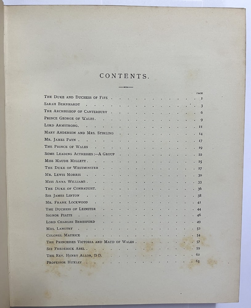 [VICTORIAN ROYALTY & CELEBRITY INTEREST] 1890 Book "The Cabinet Portrait Gallery". With Photographs - 4