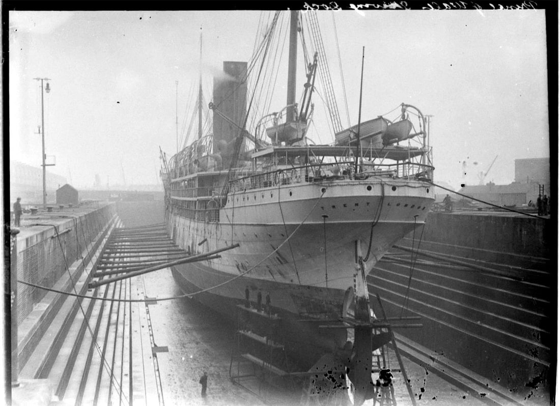[Marine & Transport Interest] Union Castle Line Ships & Horse-Drawn Charabanc Negatives. 14 whole p: [Marine & Transport Interest] Union Castle Line Ships & Horse-Drawn Charabanc Negatives. 14 whole plate glass negatives in total. Comprising a goup of seven whole plate glass negatives showing