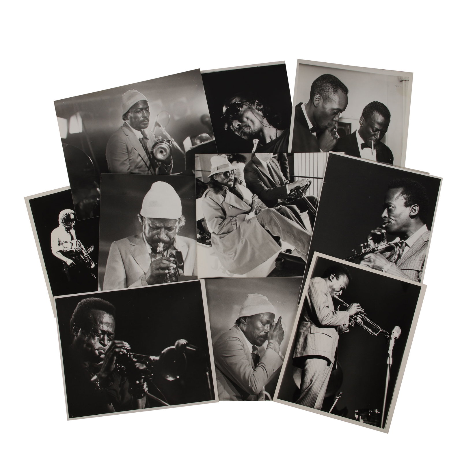 Miles Davis Interest, 20th century A Collection of Press Photographs of Miles Davis (1926-1992): Miles Davis Interest, 20th century A Collection of Press Photographs of Miles Davis (1926-1992) A mix of vintage and printed later silver gelatin prints (52), depicting Miles Davis performing and reh
