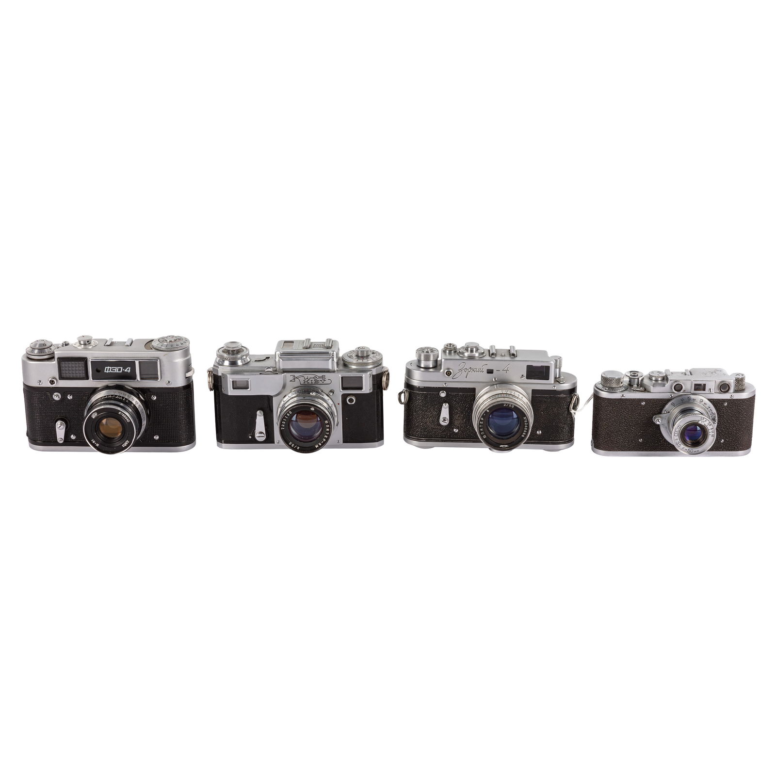 Russian 35mm Cameras Four Rangefinders (1 of 6)
