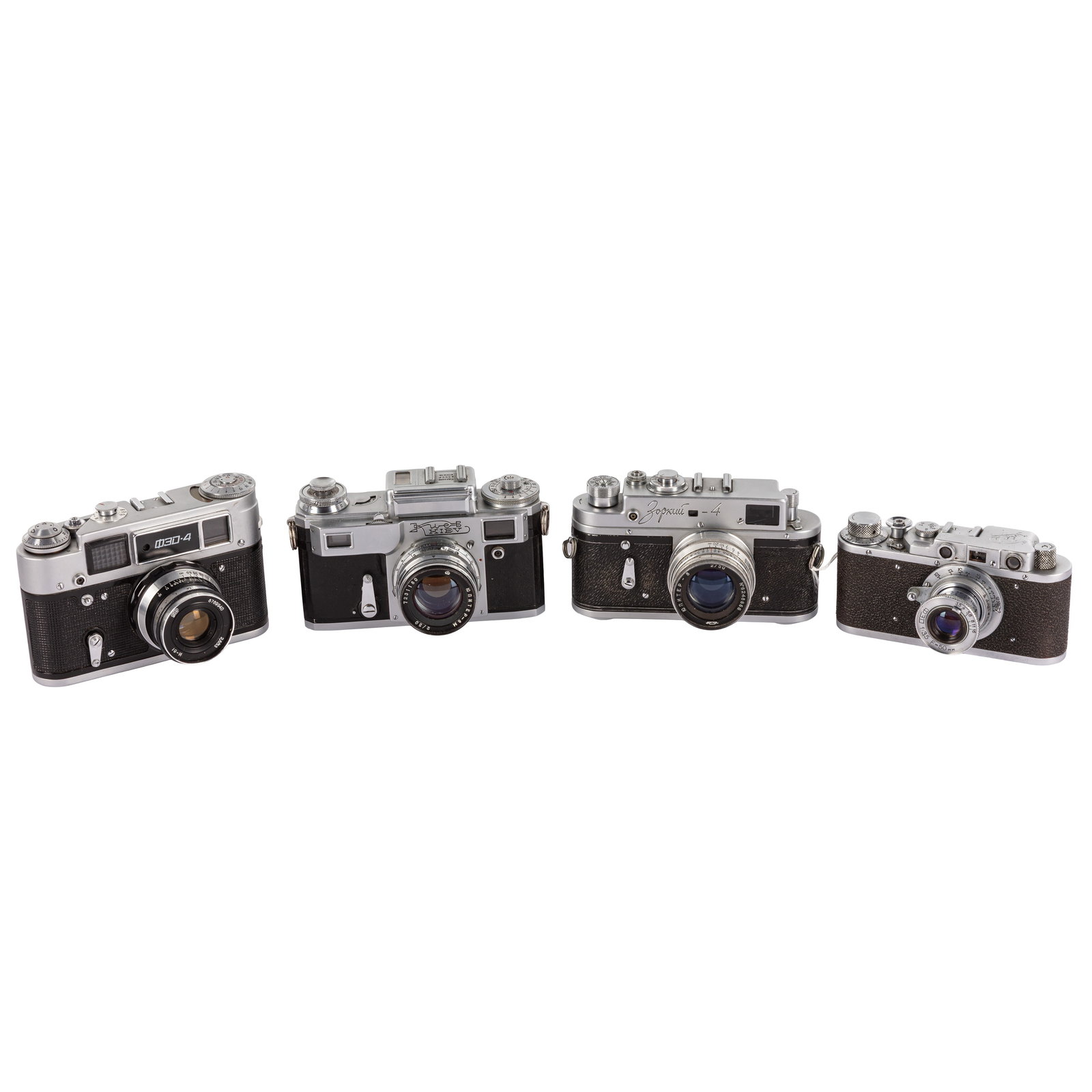 Russian 35mm Cameras Four Rangefinders - 6