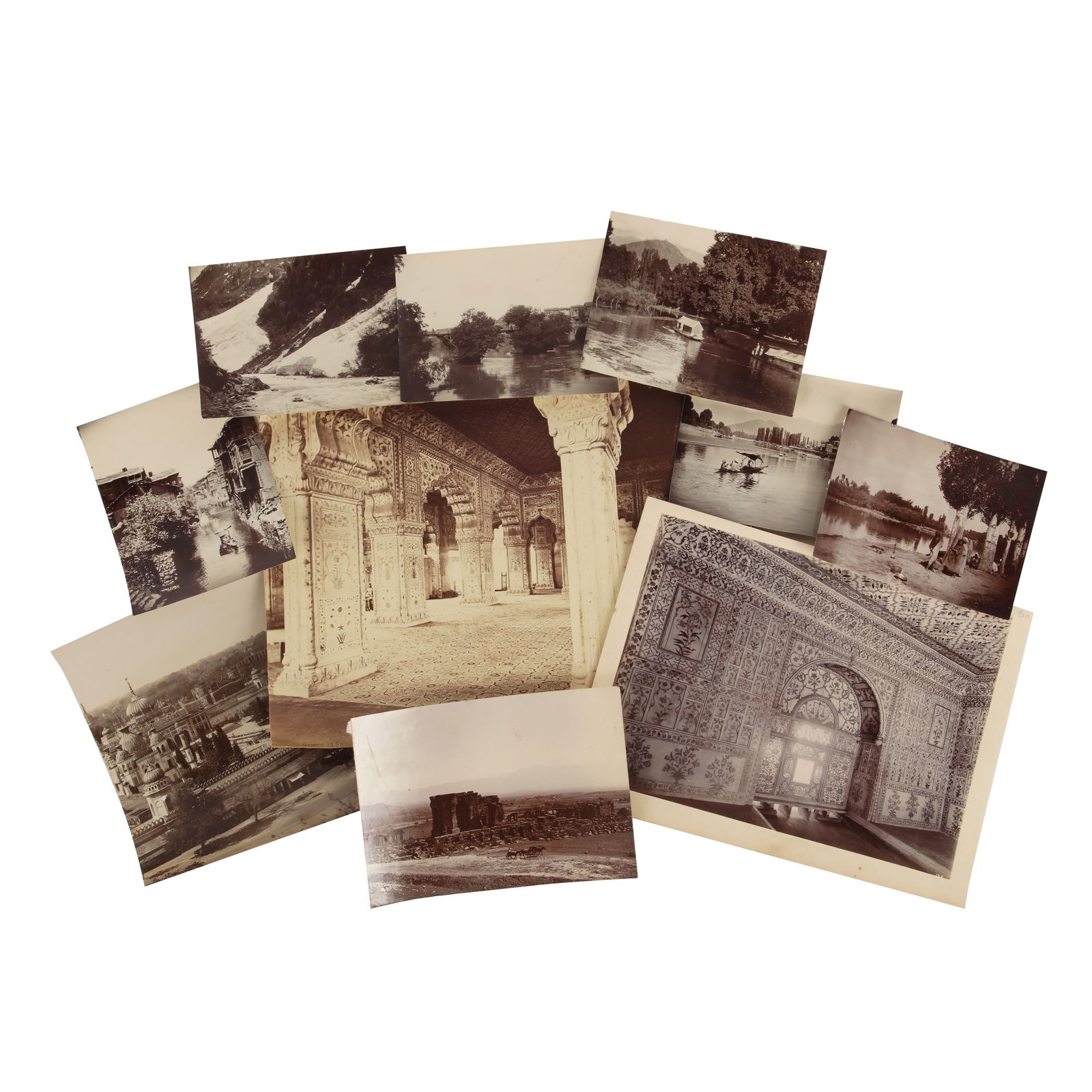 Indian Interest 1870s-1910s: Indian Interest 1870s-1910s A collection of approx. 100 mixed albumen prints and early silver gelatin prints, image size 7 x 9.7cm x 12.2cm to 21.2 x 29cm, comprising two albumen prints by Samuel