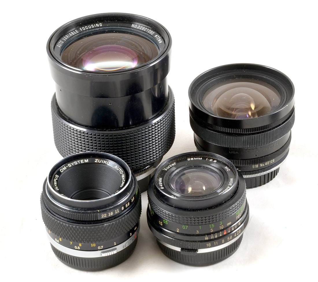 An Extensive Olympus & OM Fit Lens Collection. With 7 lenses from 17mm to 210mm - 2