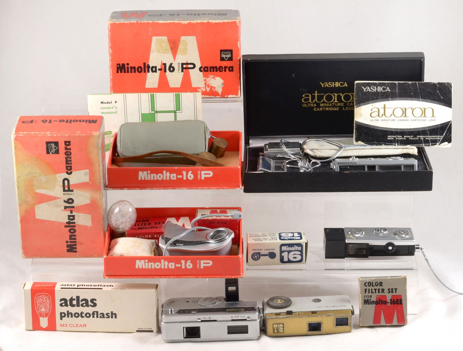 Minolta 16mm Sub Miniature Camera Collection. To include Edixa and Yashica etc. (1 of 3)