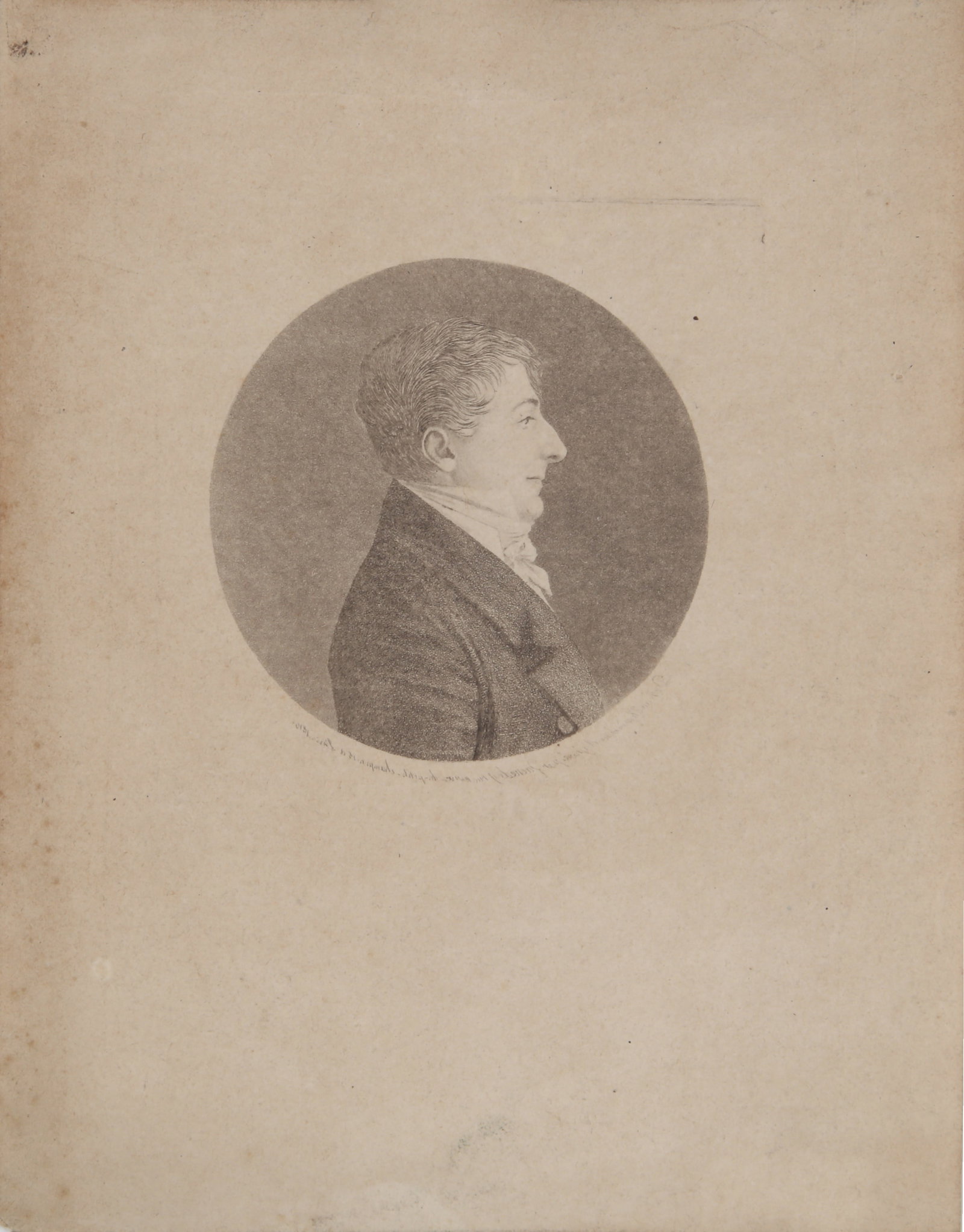 Studio Quenedey, Rue Croix Des Petits Champs N°10, Paris A Pair of Physionotrace Portraits, c.1