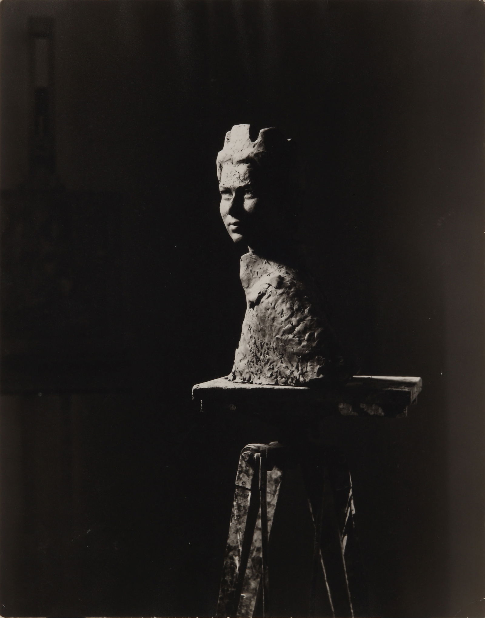 Pamela Chandler (1928-1993) Bust of Elizabeth II, c.1960s: Pamela Chandler (1928-1993) Bust of Elizabeth II, c.1960s A group of 25 mixed silver gelatin prints, transparencies, negatives, and copy prints, image sizes 6 x6cm (smallest) to 36.4 x 28.cm (largest