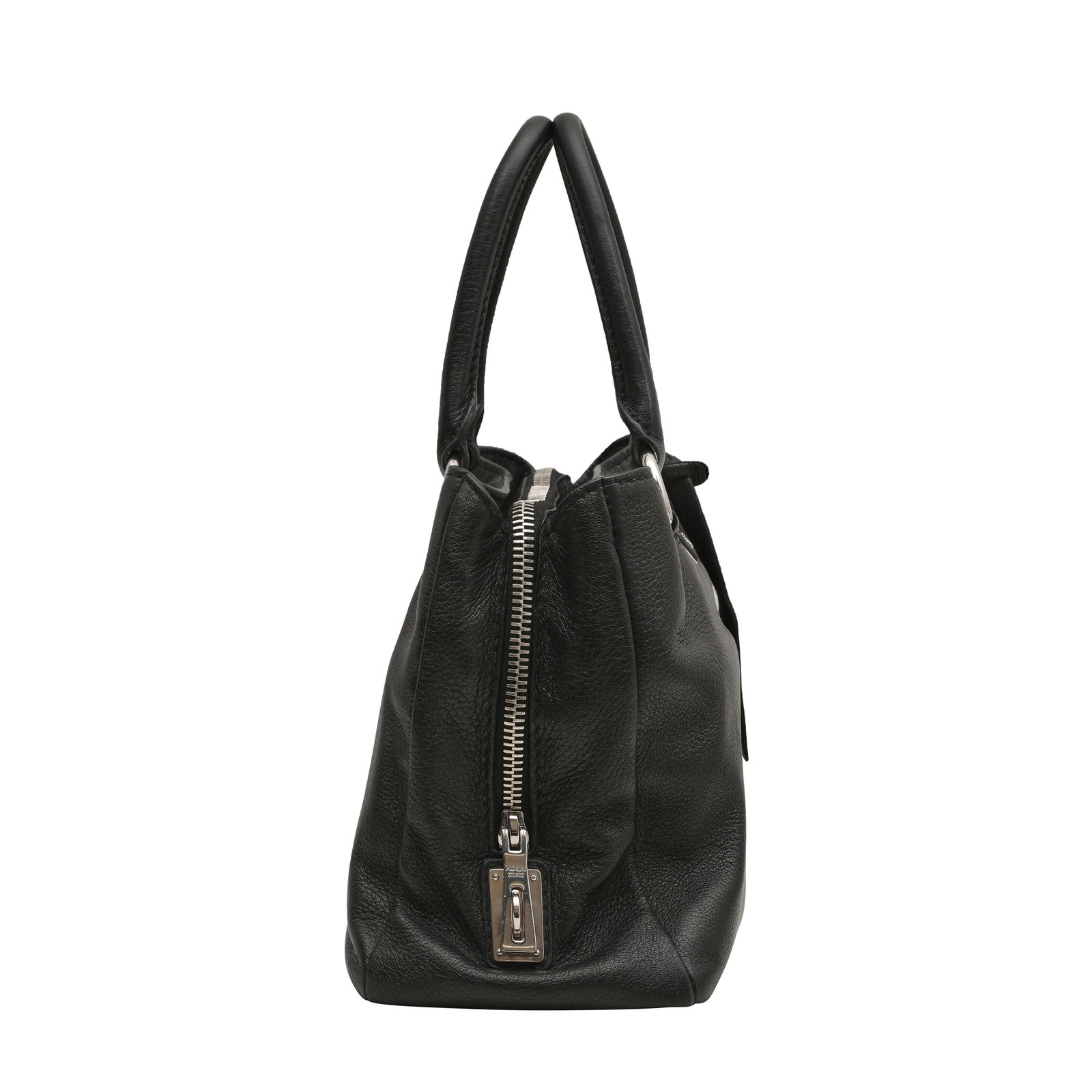 Prada Black Cervo Compartment Tote - 2