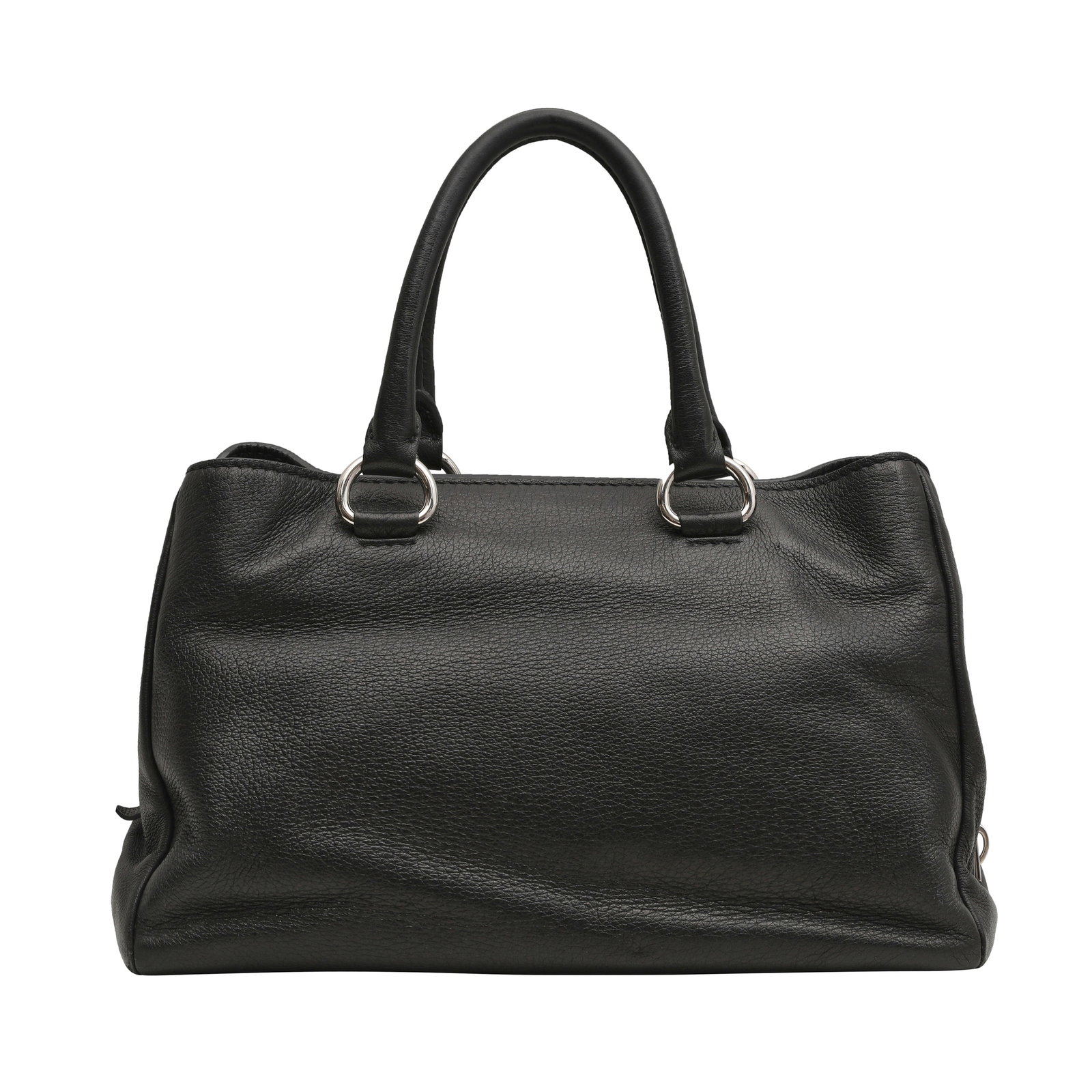 Prada Black Cervo Compartment Tote - 3