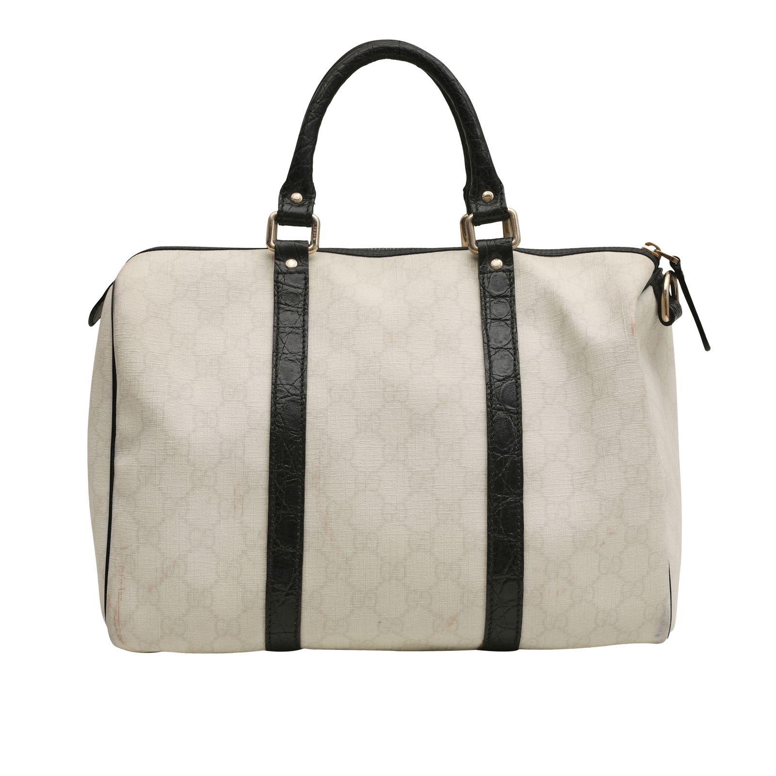 Gucci White GG Floral Applique Joy Boston Bag - 3