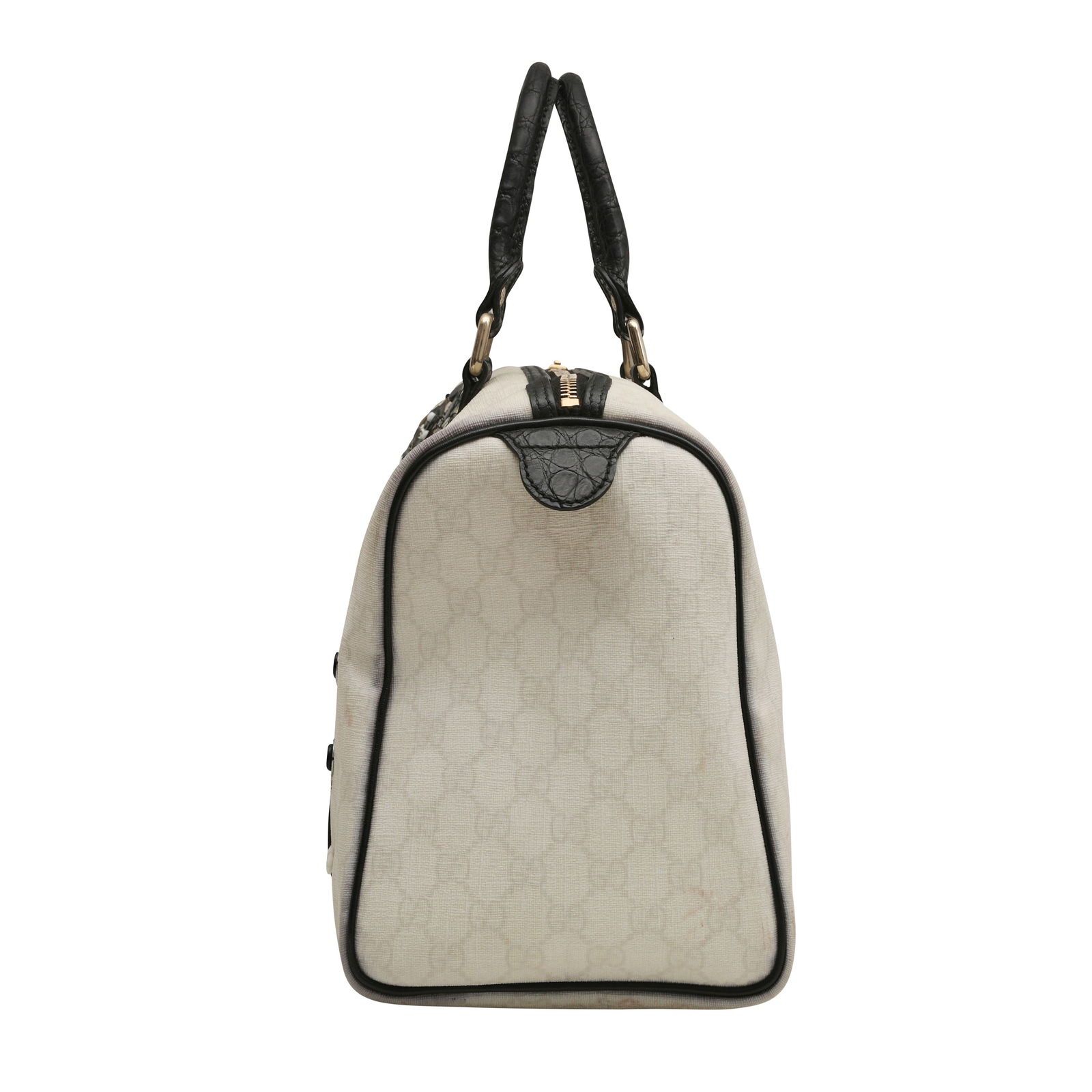 Gucci White GG Floral Applique Joy Boston Bag - 4