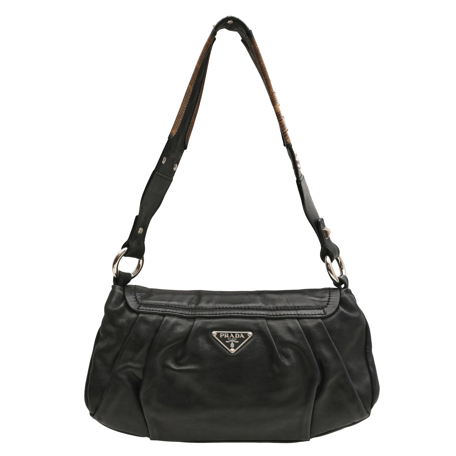 Prada Black Embellished Shoulder Bag - 3