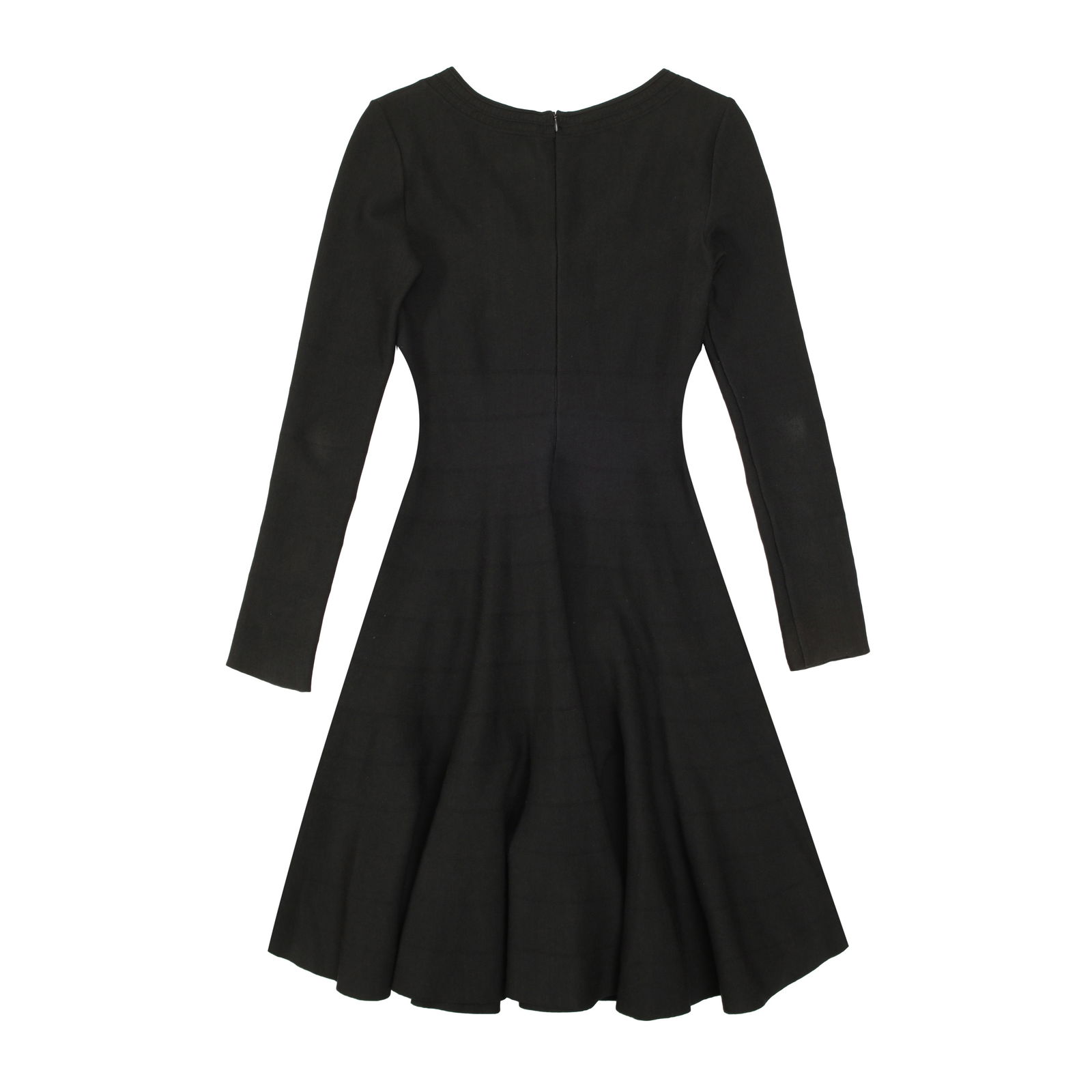 Alaia Grey Wool Knit Skater Dress - Size M - 2