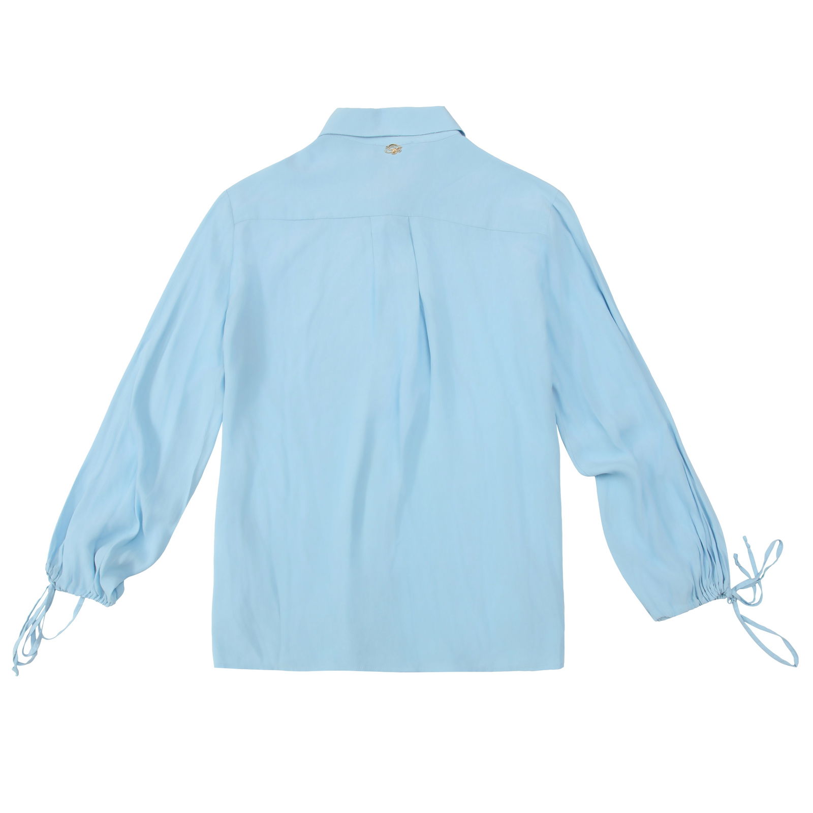 Blumarine Powder Blue Ballon Sleeve Shirt - Size 44 - 2