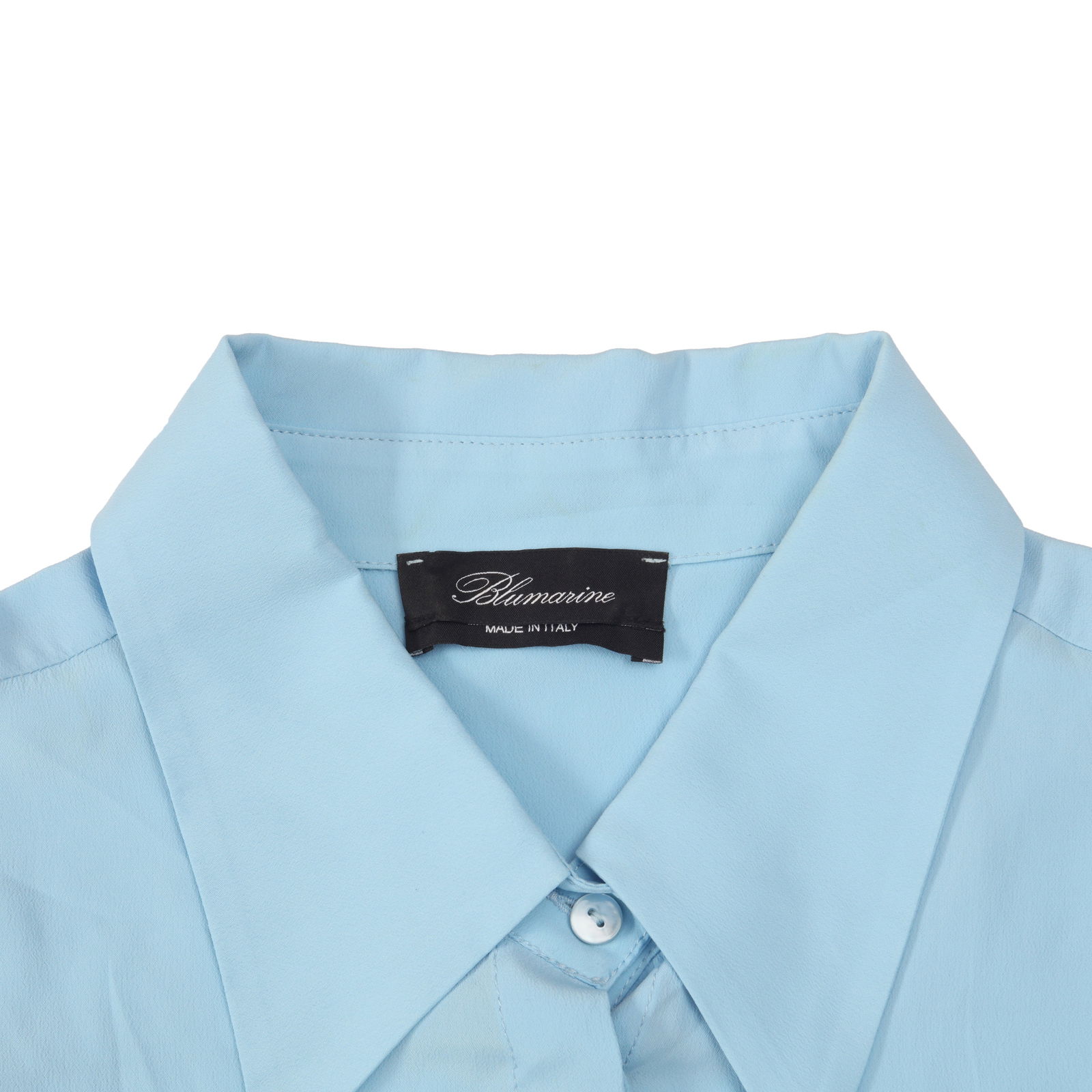 Blumarine Powder Blue Ballon Sleeve Shirt - Size 44 - 3