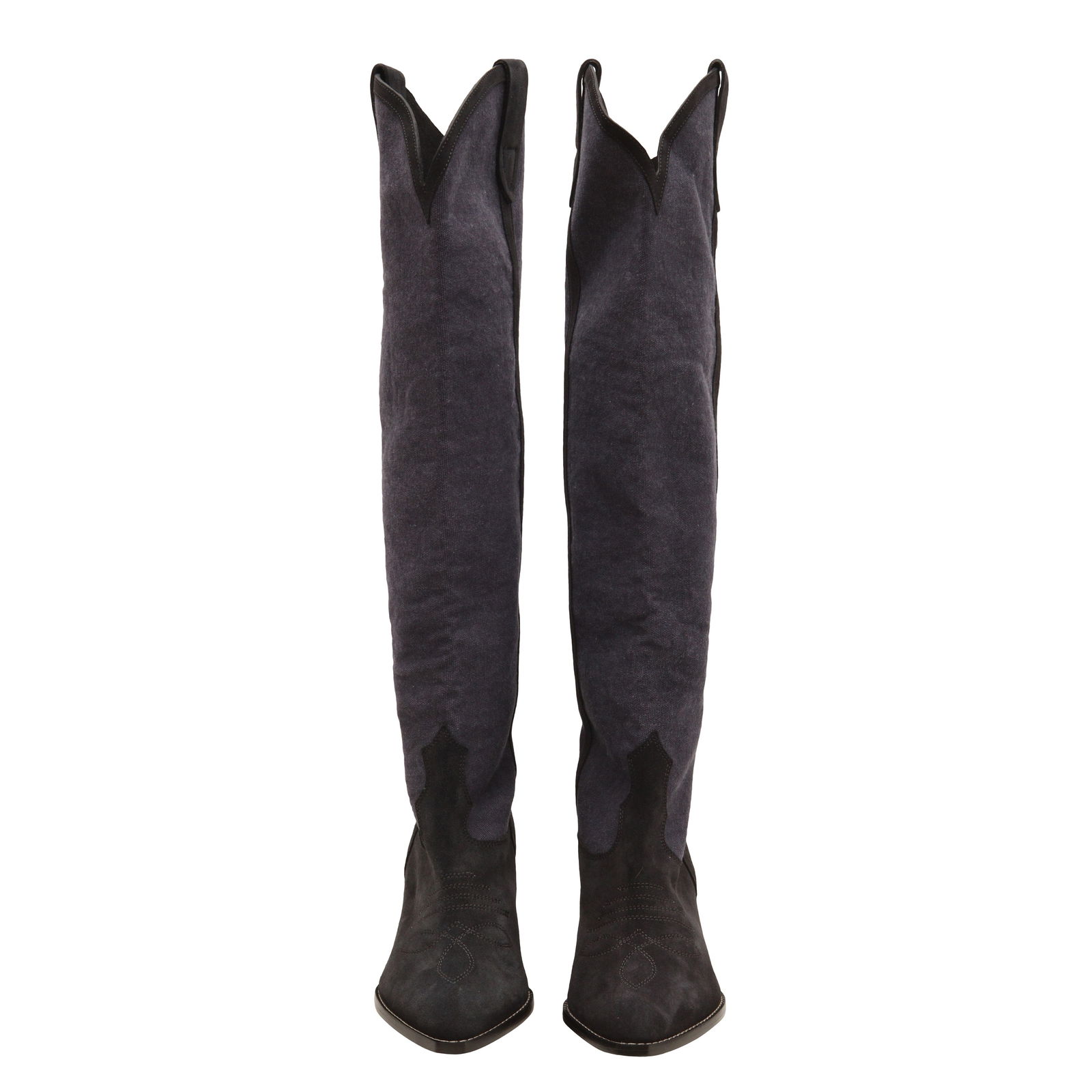 Isabel Marant Denim Blue Lihana Western Boot - Size 37 - 2