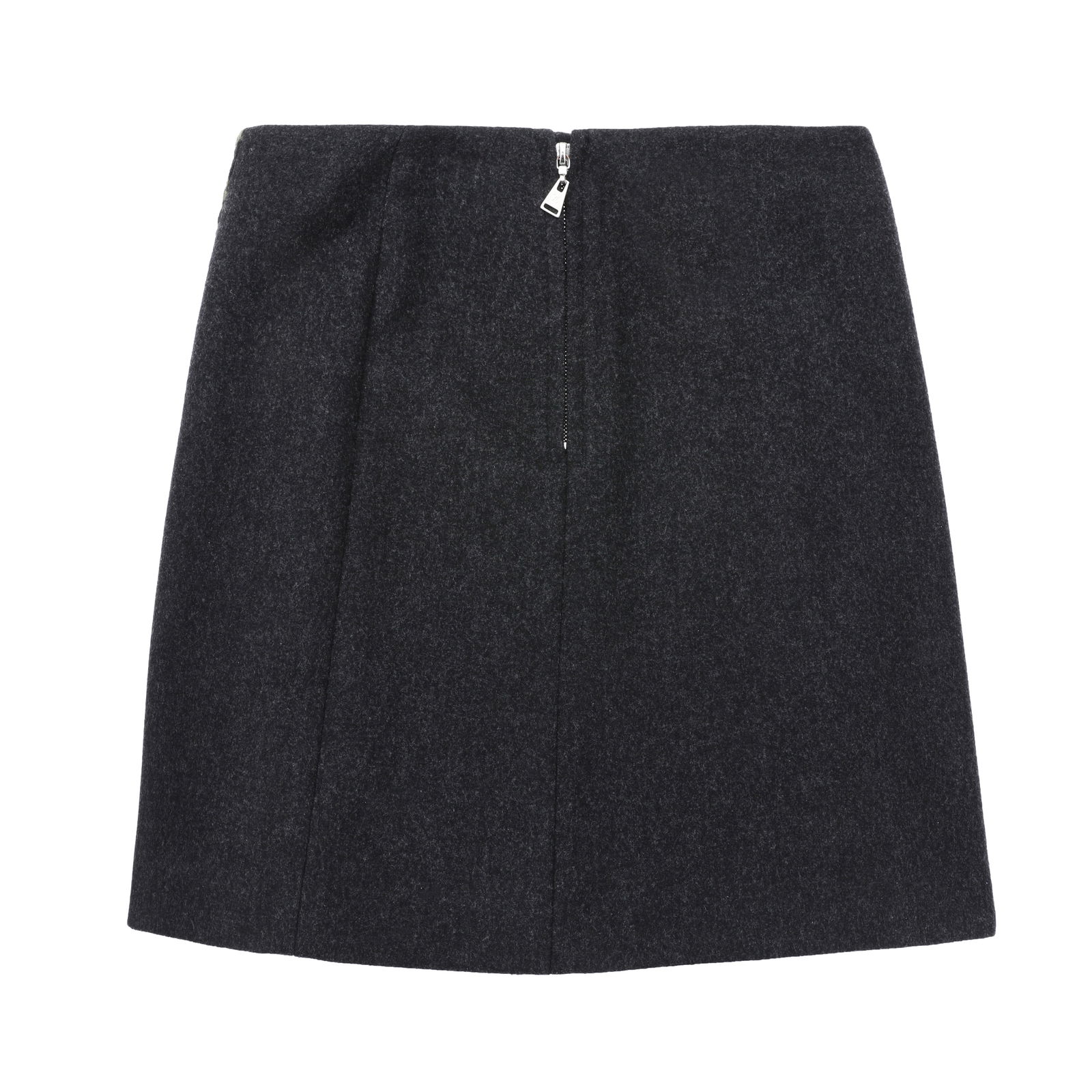 Louis Vuitton Grey Wool A Line Skirt - Size 38 - 2