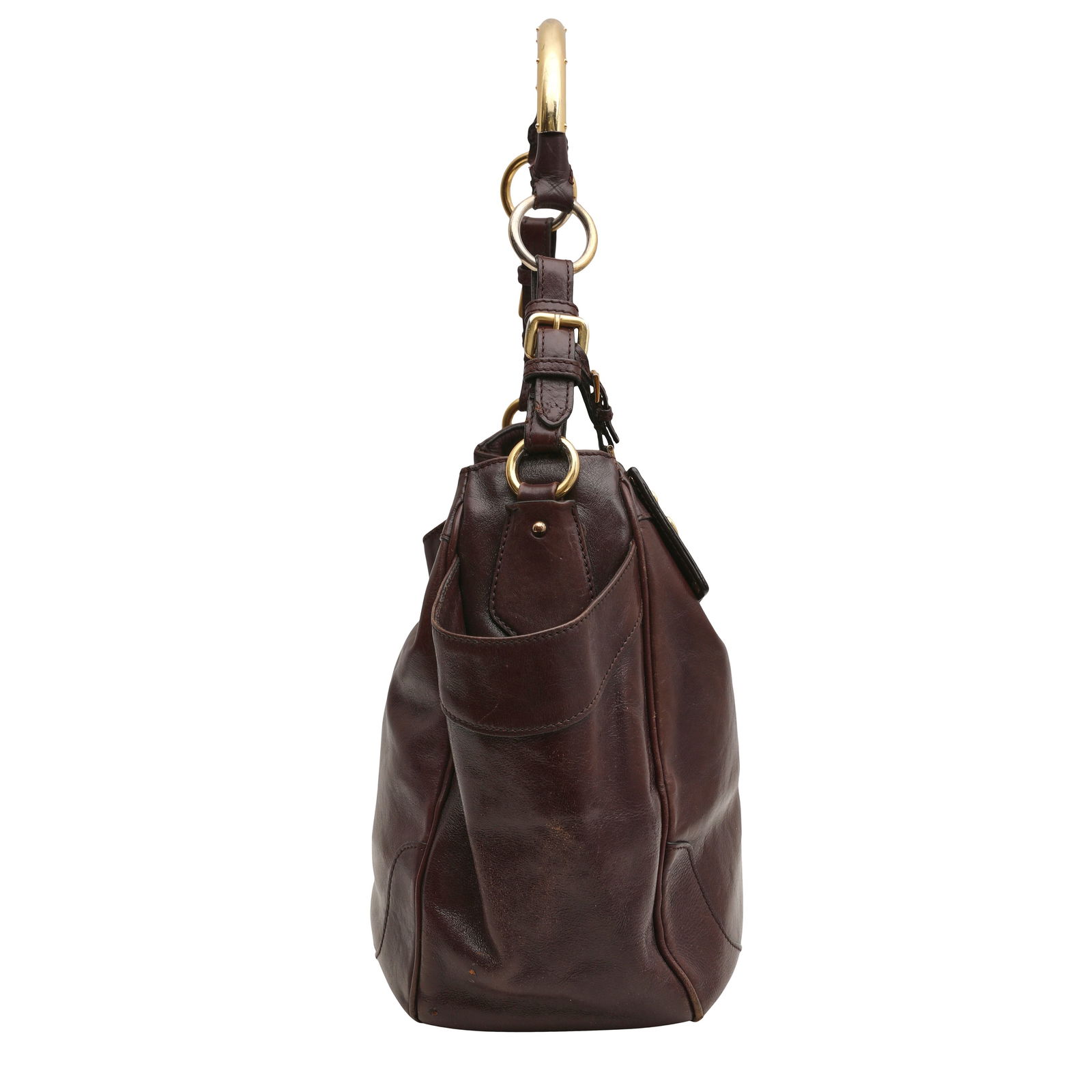 Prada Brown Madras Hobo Bag - 2