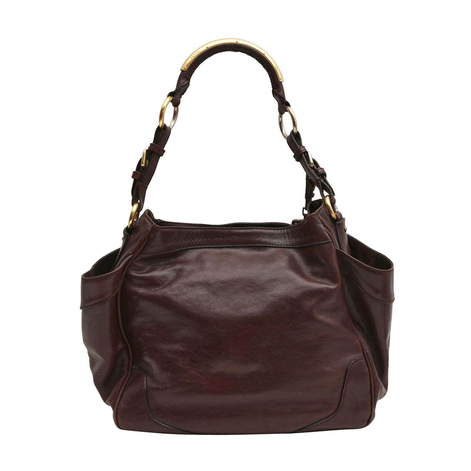 Prada Brown Madras Hobo Bag - 3