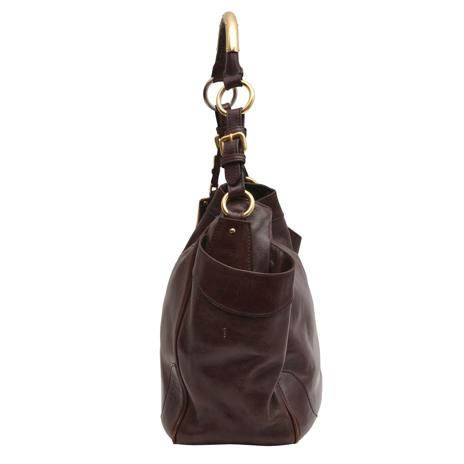 Prada Brown Madras Hobo Bag - 4