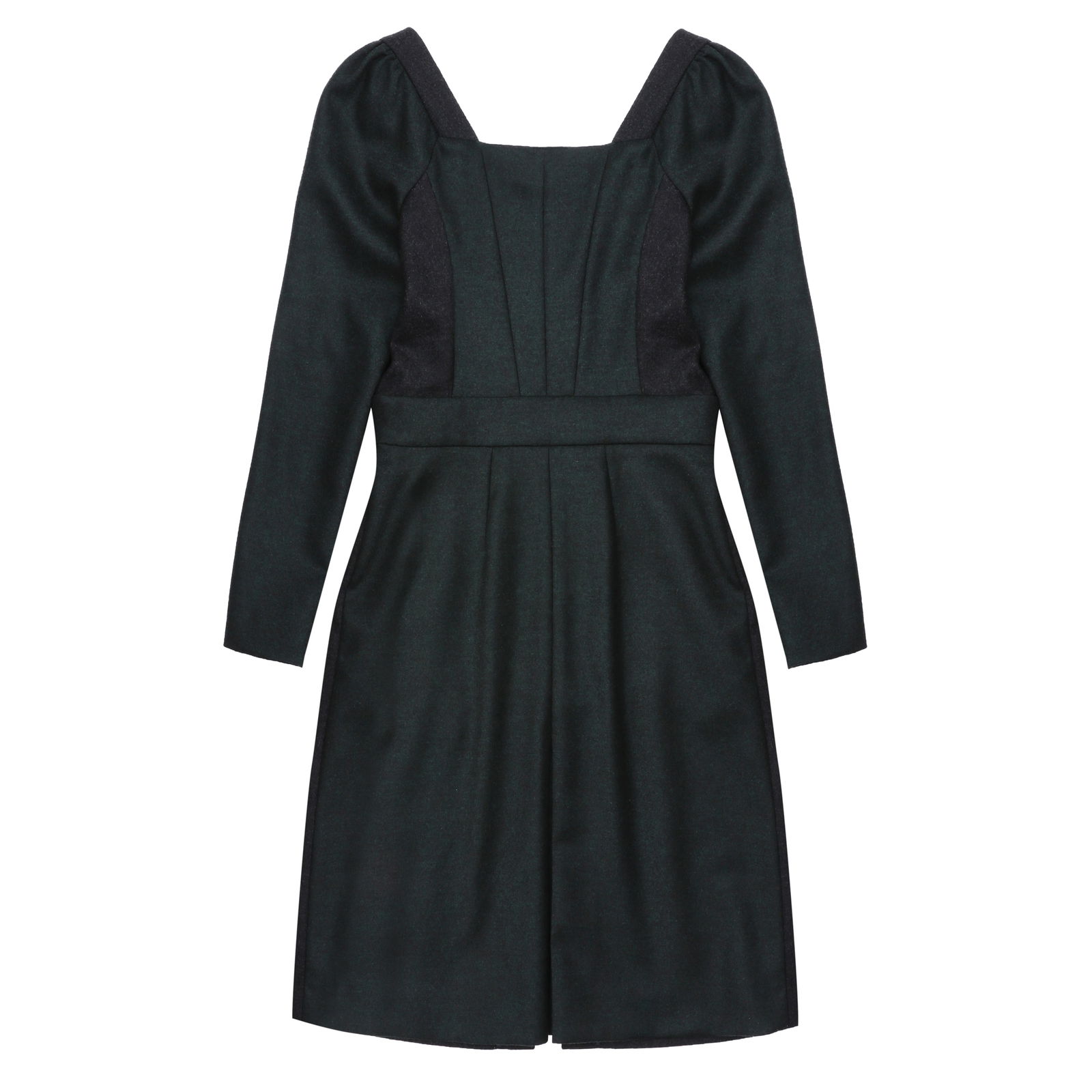 Yves Saint Laurent Grey Wool Colourblock Dress - Size 38 - 2