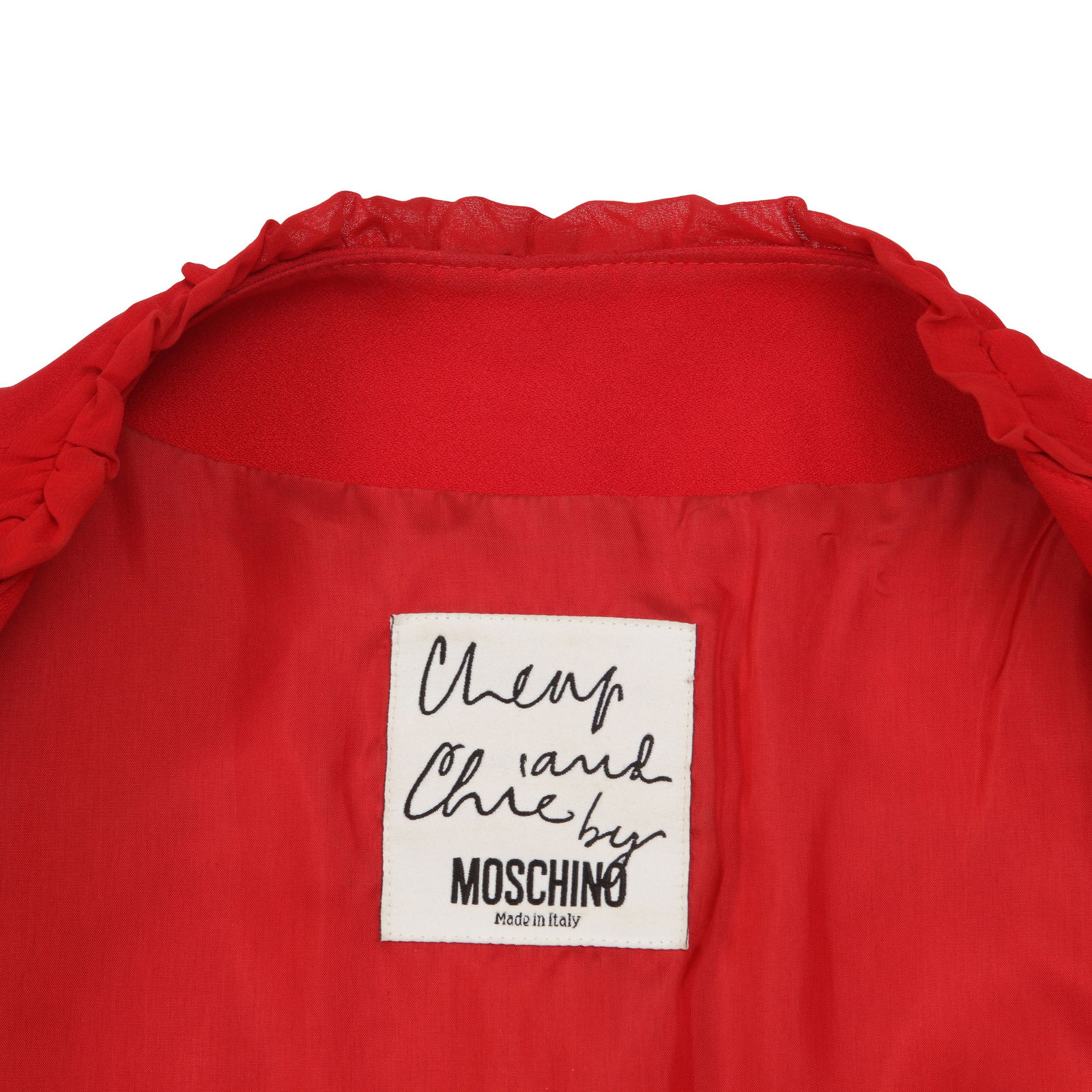 Moschino Red Ruffle Short Jacket - Size 44 - 3