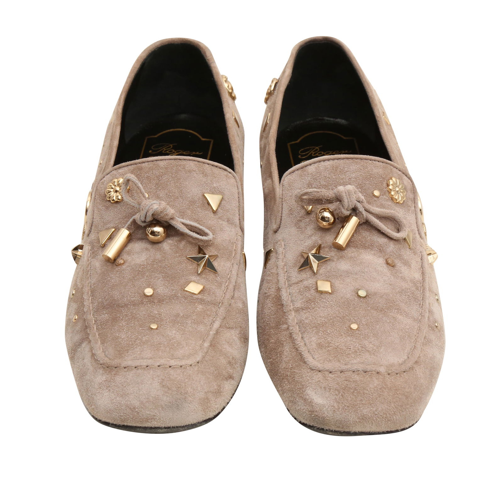 Roger Vivier Taupe Lucky Charms Flat Loafer - Size 37.5 - 2