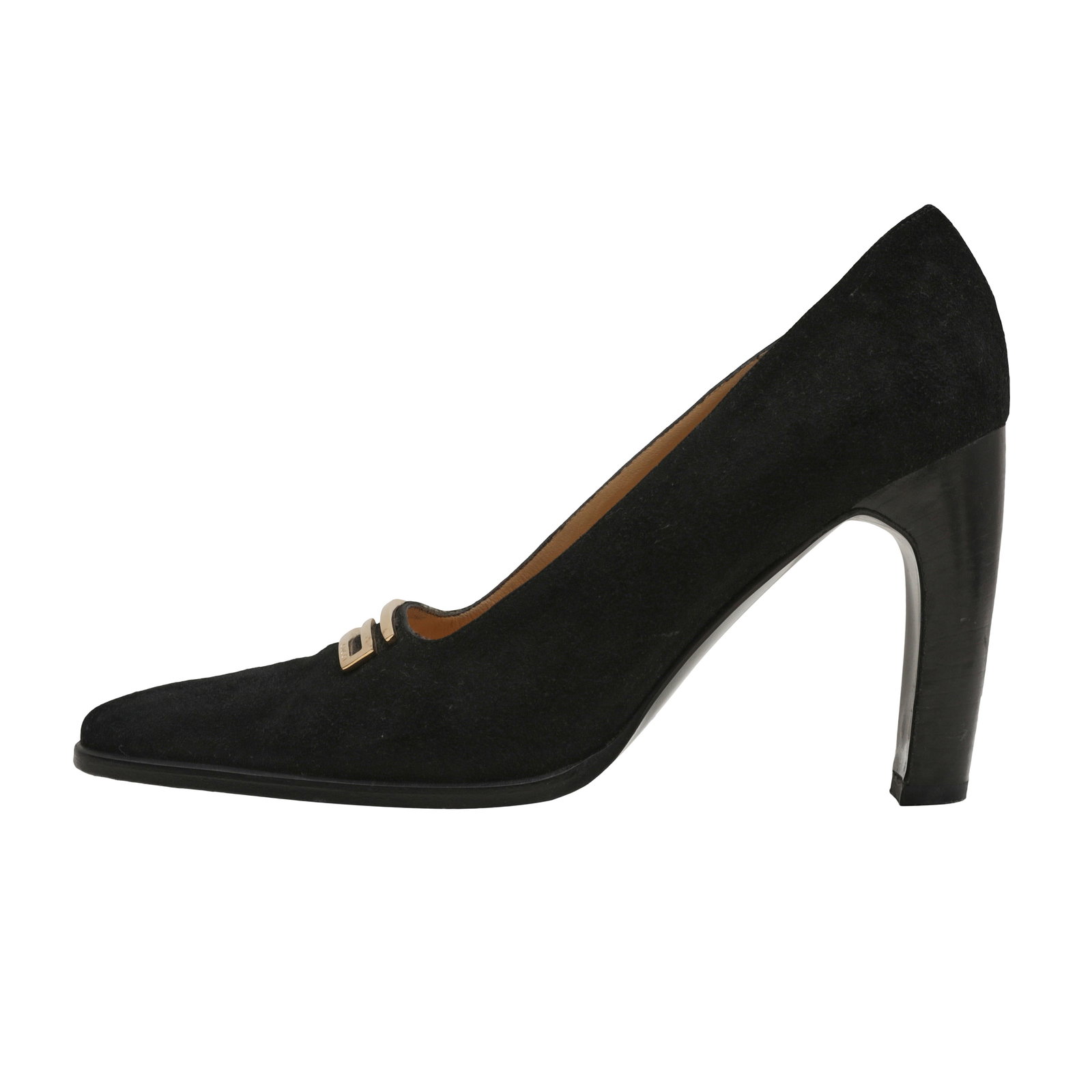 Gucci Black Logo Banana Heel Pump - Size 39 - 3