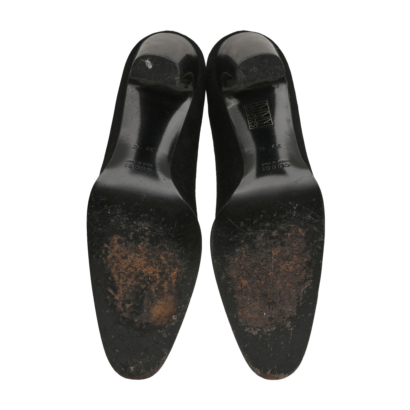 Gucci Black Logo Banana Heel Pump - Size 39 - 4