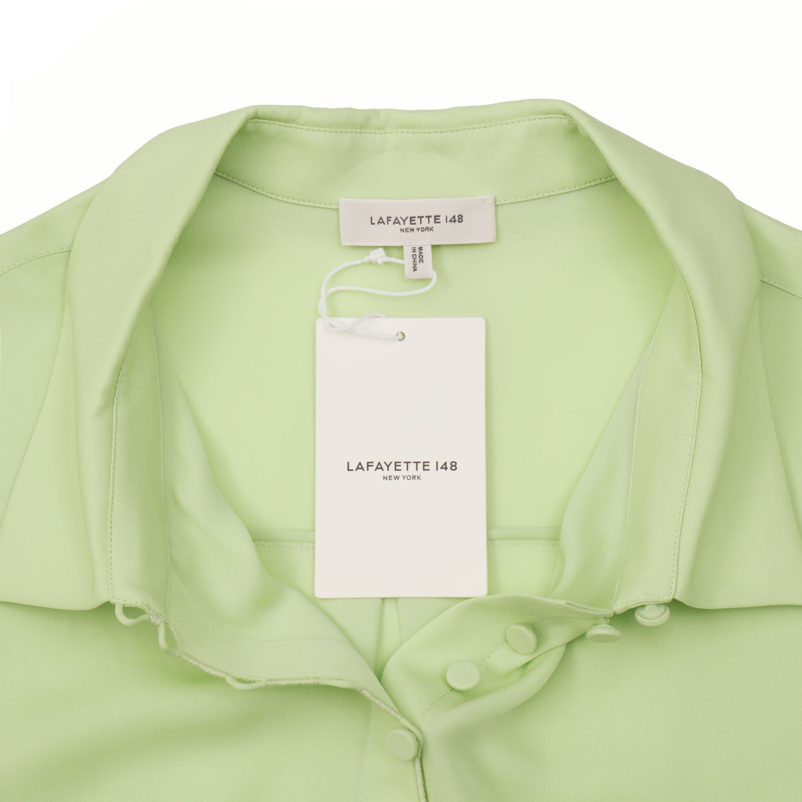 Lafayette 148 Mint Green Silk Shirt - Size XL - 3