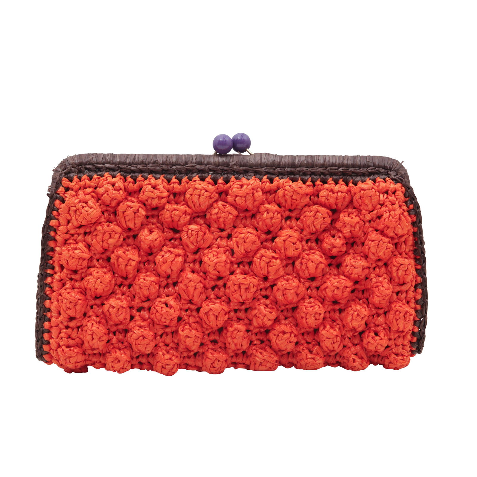Missoni Orange Bubble Frame Clutch - 3