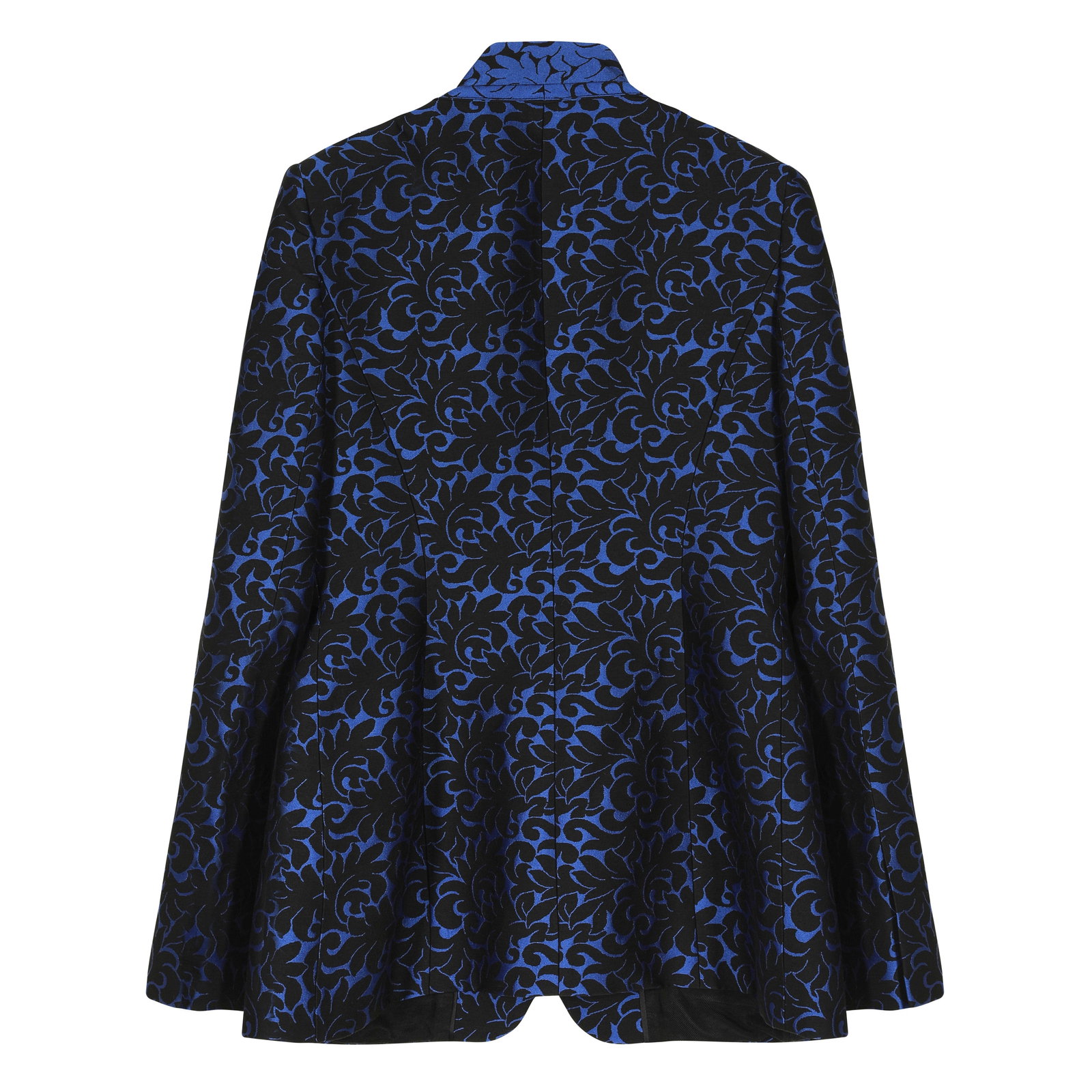 Stella McCartney Black Wool Brocade Longline Blazer - Size 44 - 2