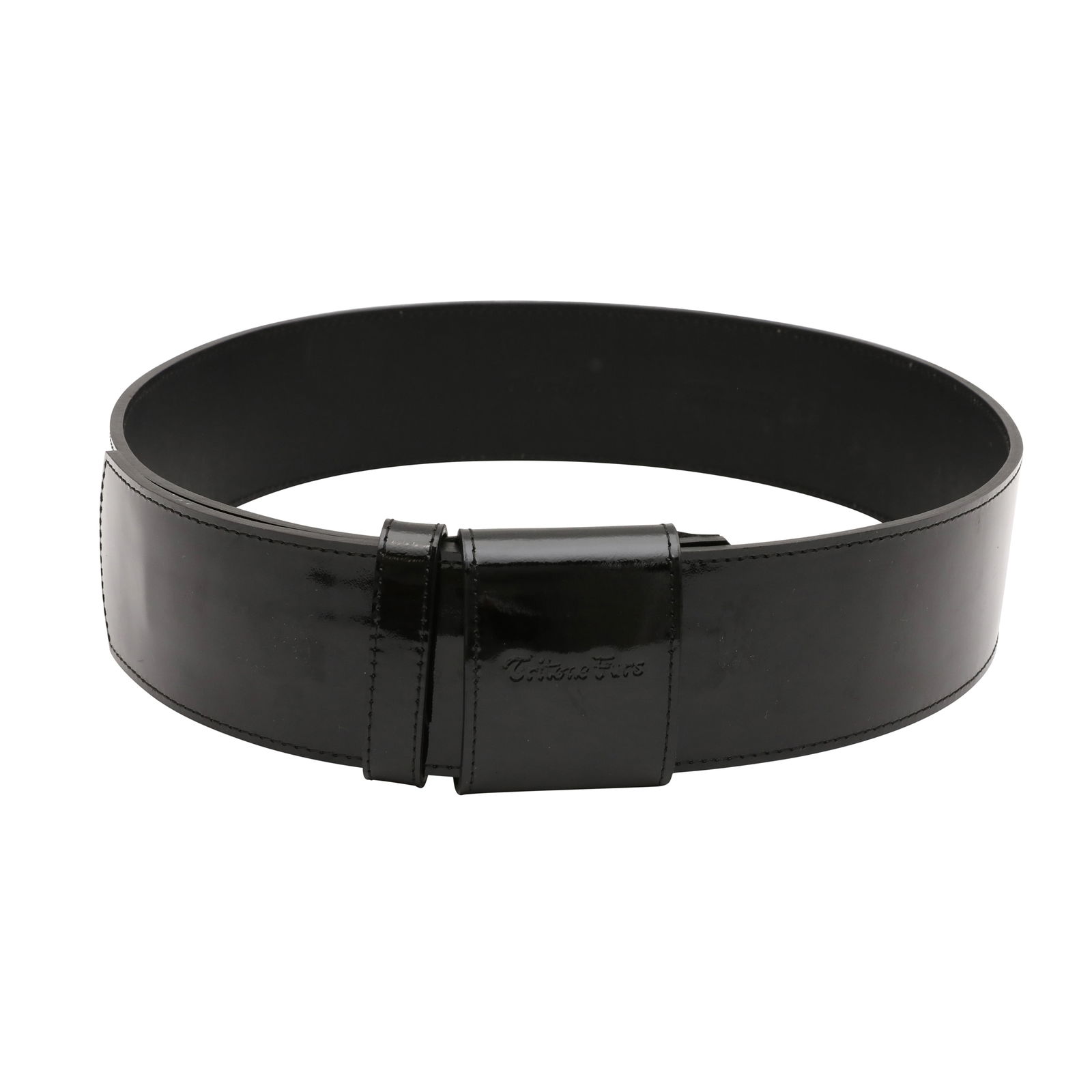Tritone Furs Black Wide Belt - 2