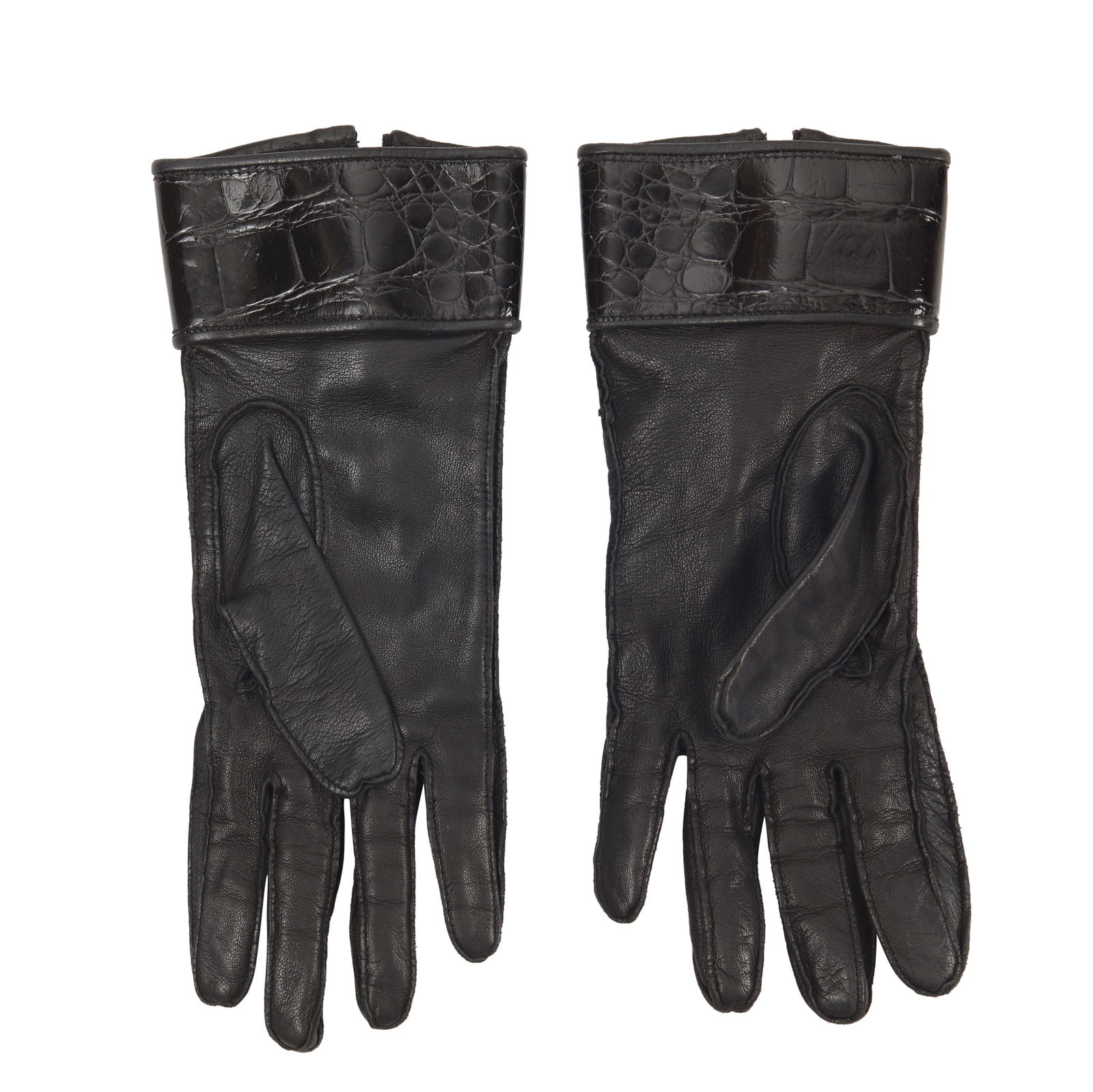 Gianfranco Ferre Black Charm Gloves - Size M - 2