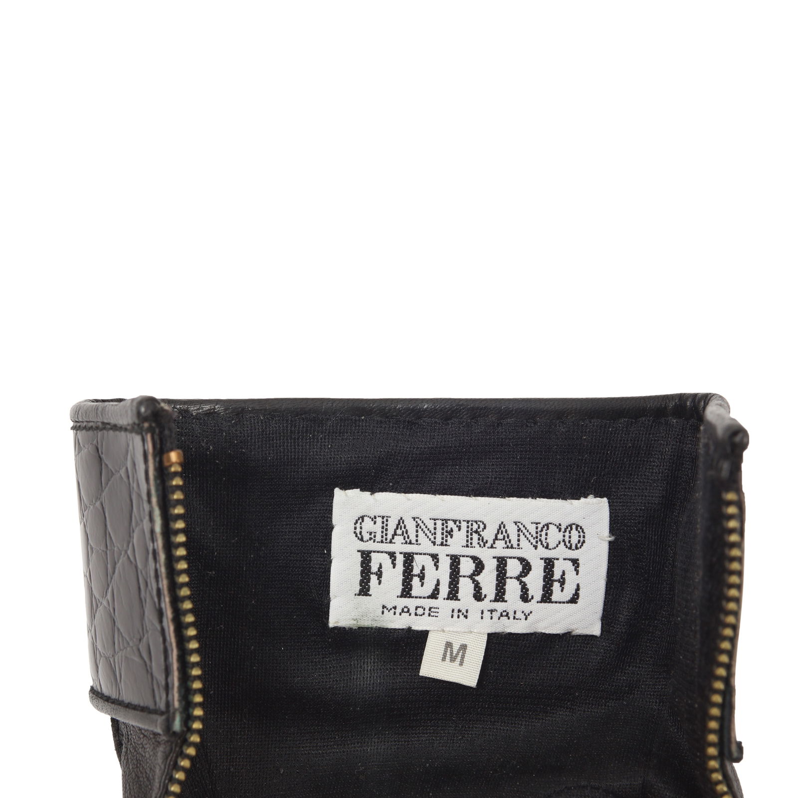 Gianfranco Ferre Black Charm Gloves - Size M - 3