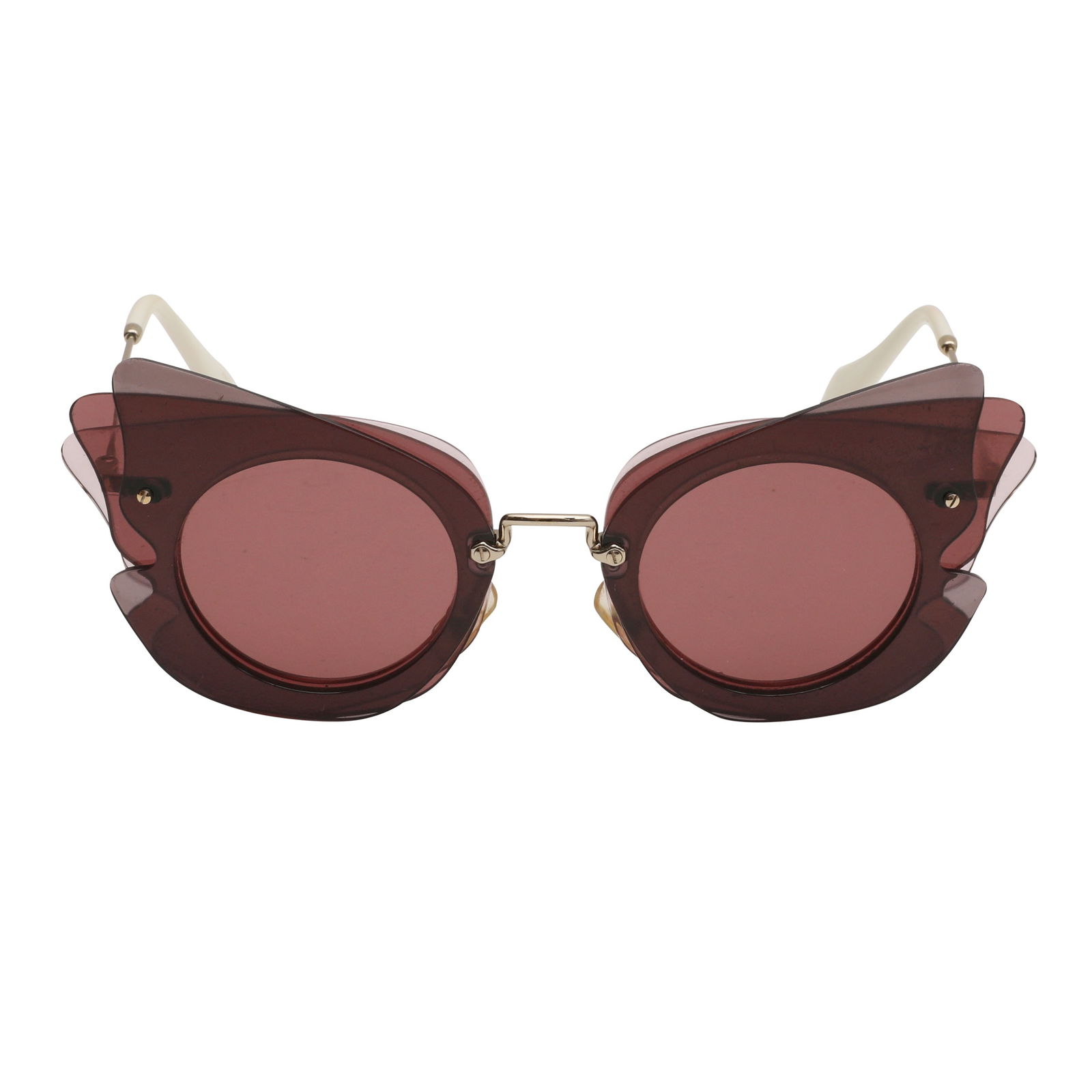 Miu Miu Purple Layered Butterfly Sunglasses - 2