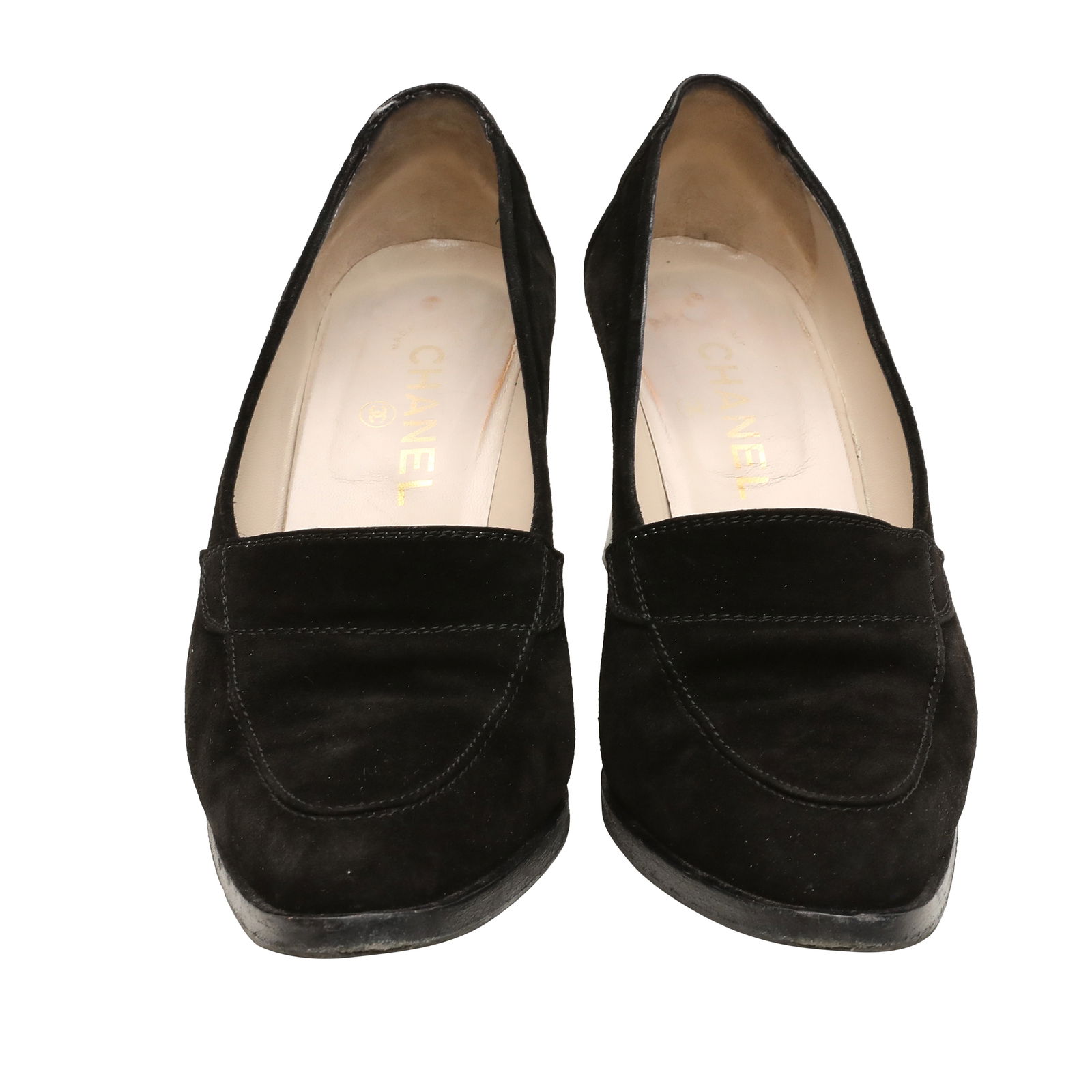 Chanel Black CC Heel Loafer - Size 40.5 - 2