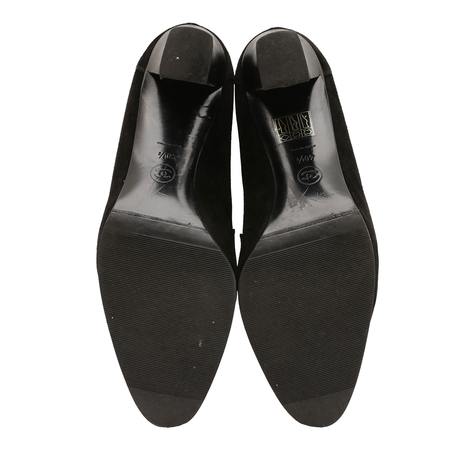 Chanel Black CC Heel Loafer - Size 40.5 - 4