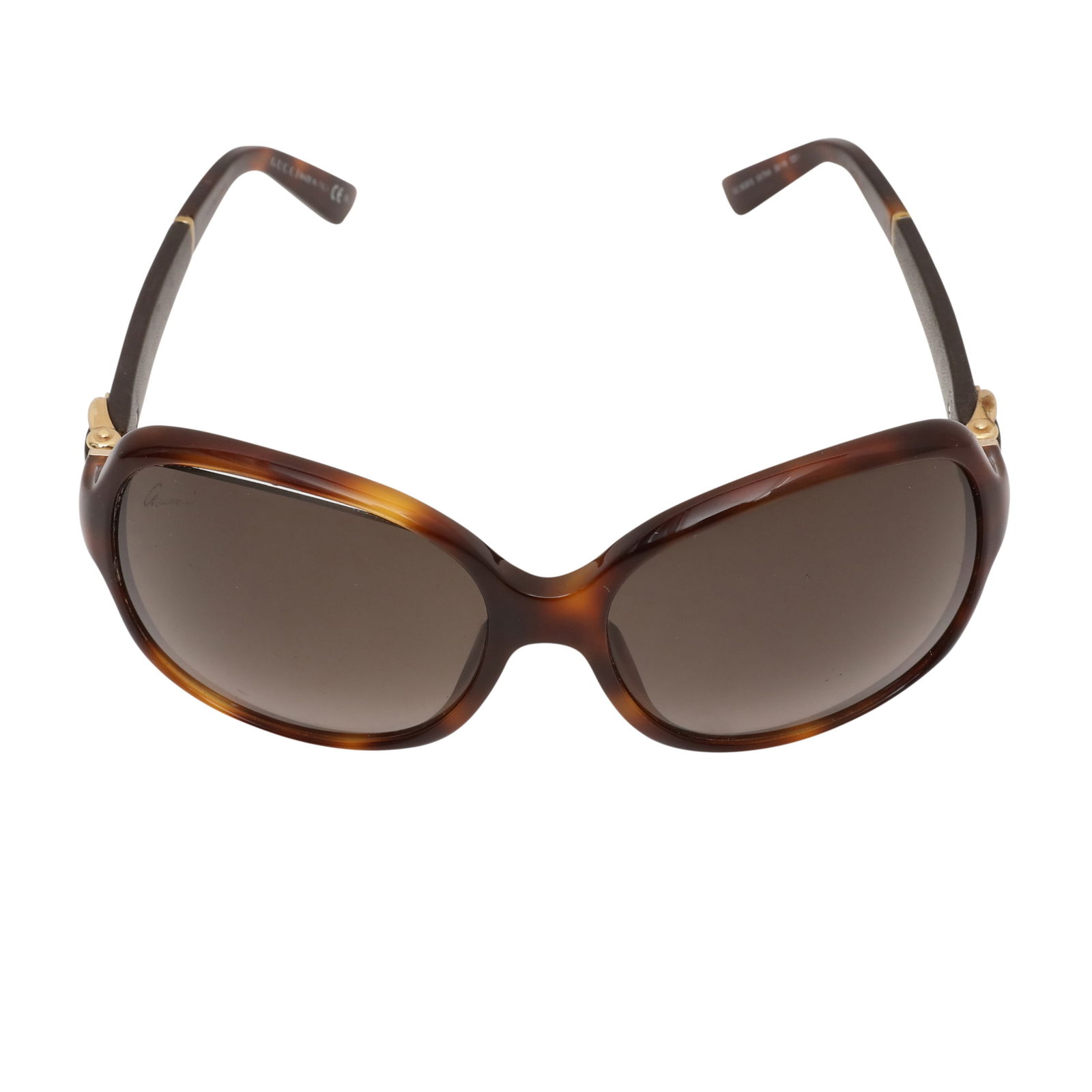 Gucci Brown Horsebit Round Sunglasses - 2