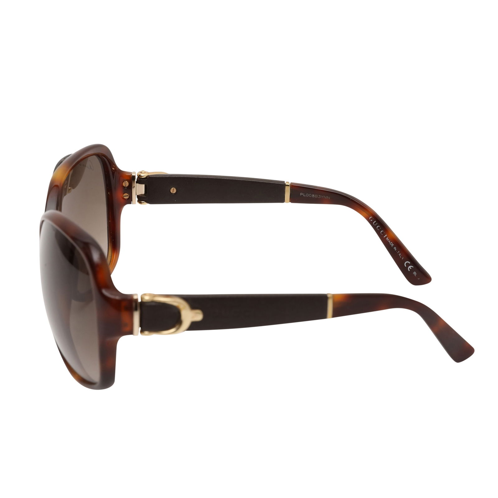 Gucci Brown Horsebit Round Sunglasses - 3