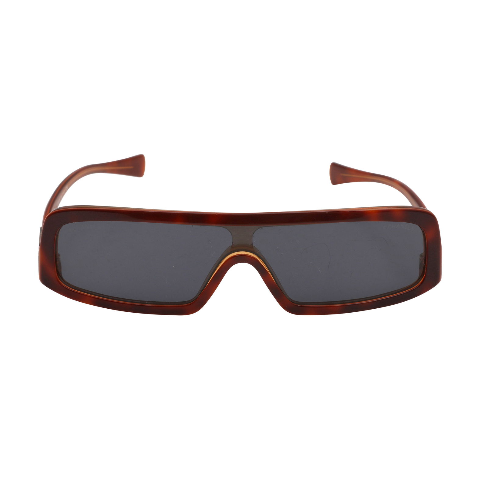 Chanel Havana Narrow Sheild Sunglasses - 2