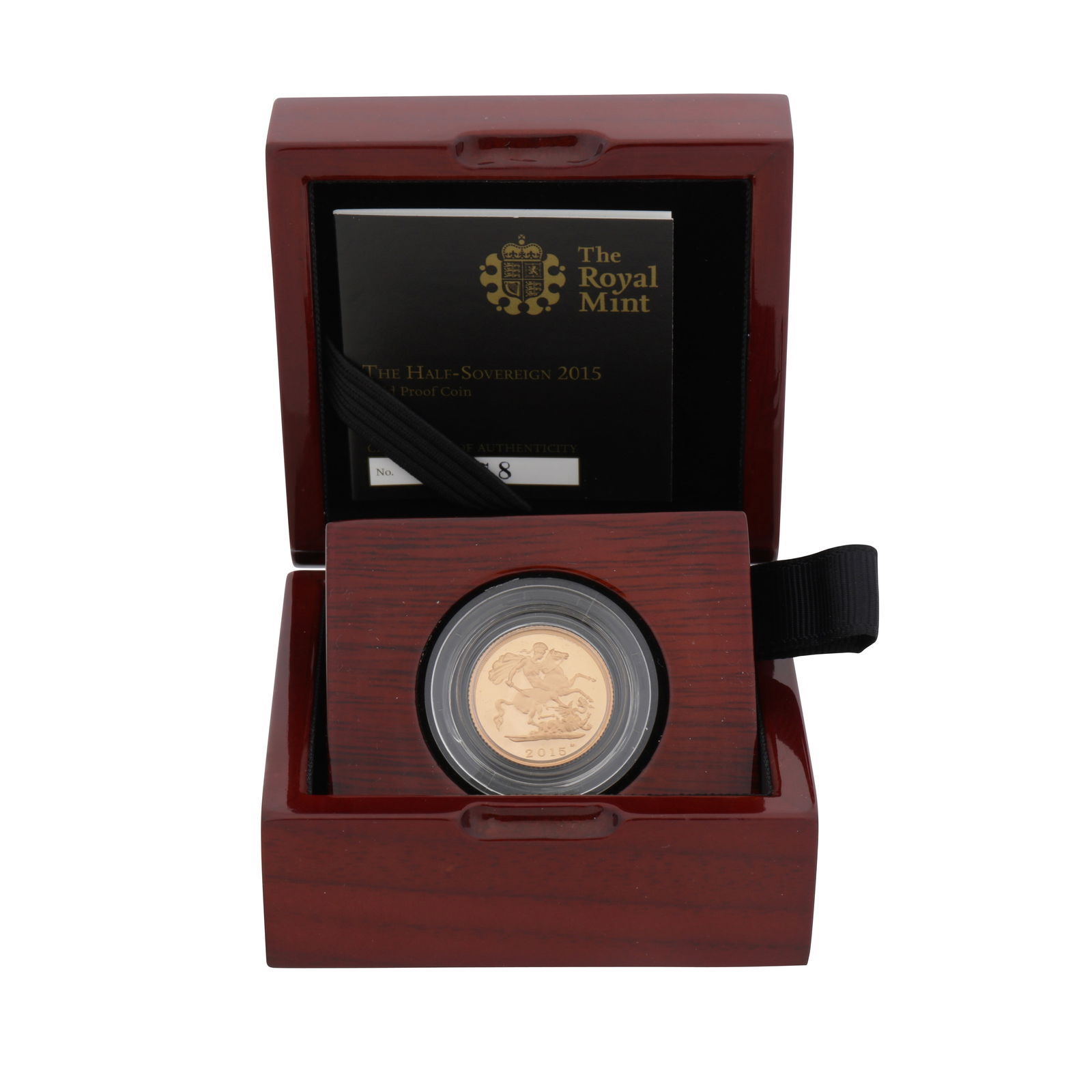 GB 22ct Gold Coin- Royal Mint 2015 Proof Half Sovereign (1 of 3)